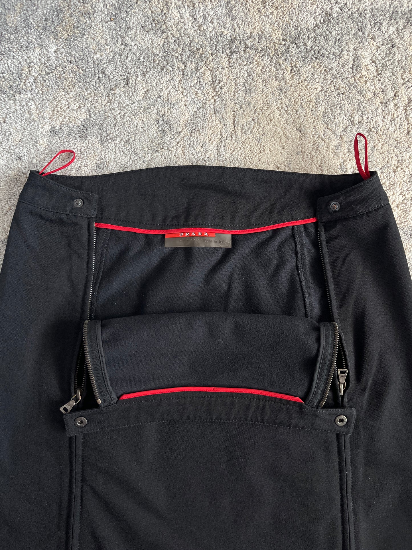 Prada 2000's cotton zip skirt