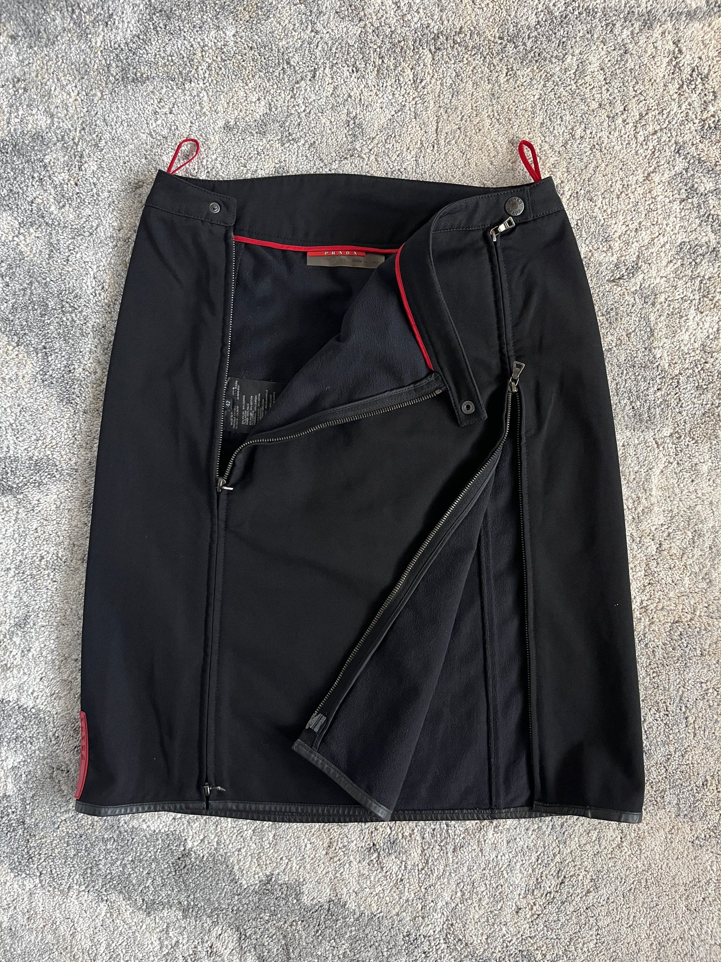 Prada 2000's cotton zip skirt