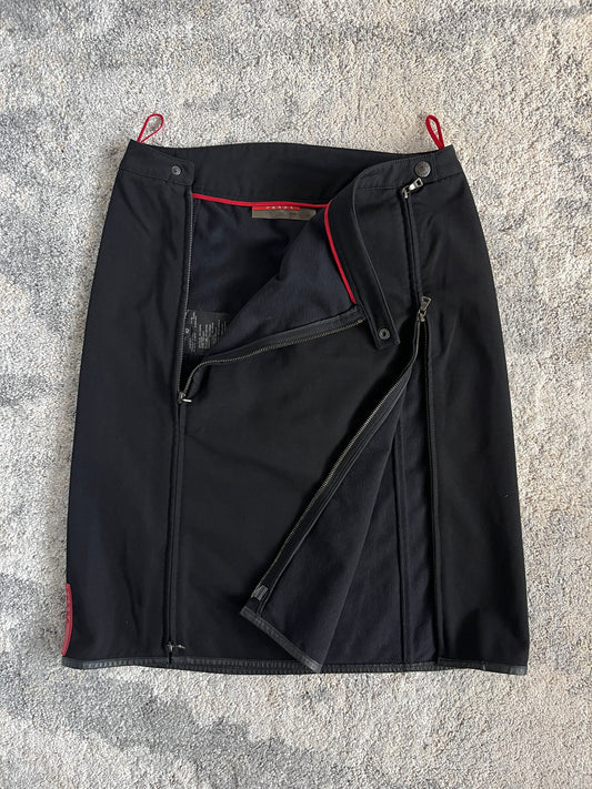 Prada 2000's cotton zip skirt