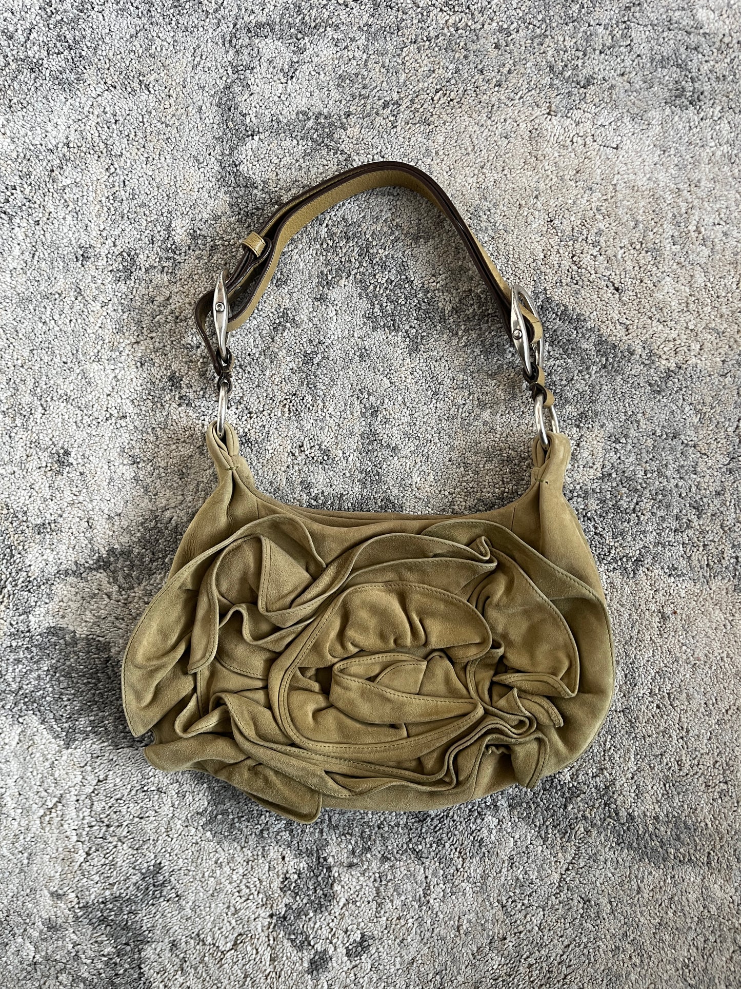 Yves Saint Laurent 2000's suede handbag