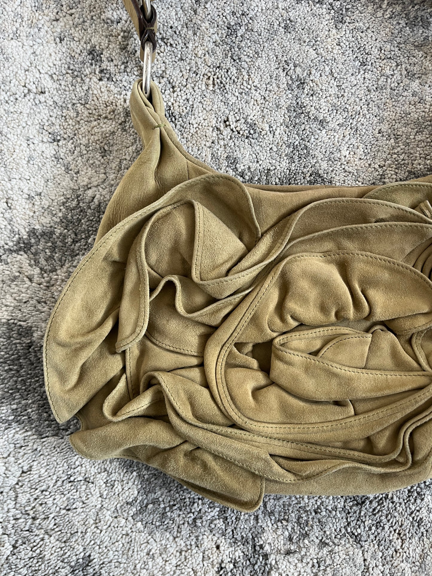 Yves Saint Laurent 2000's suede handbag