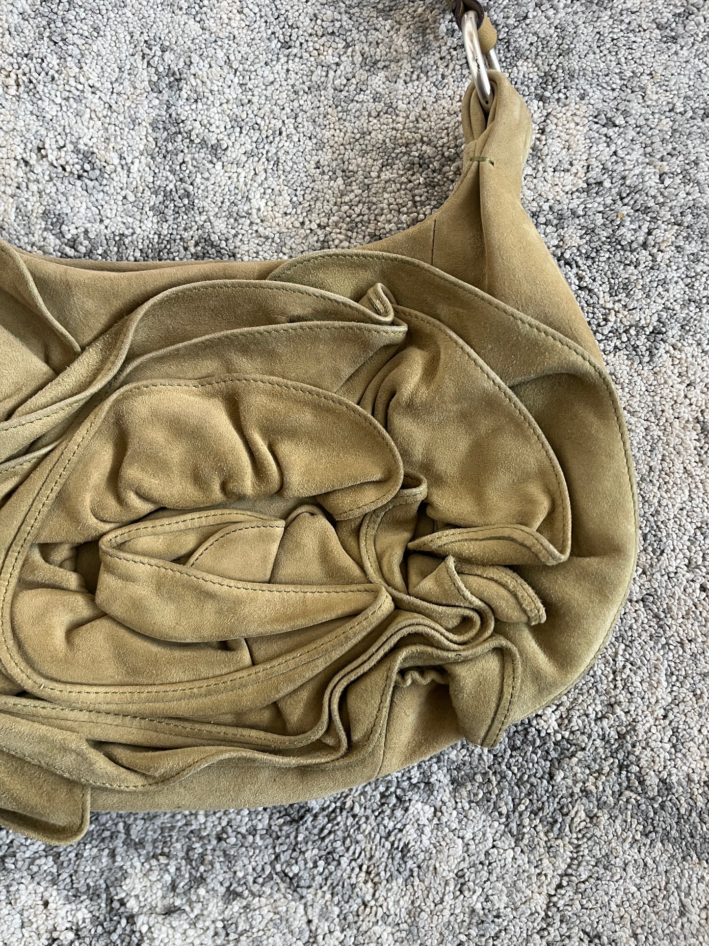 Yves Saint Laurent 2000's suede handbag