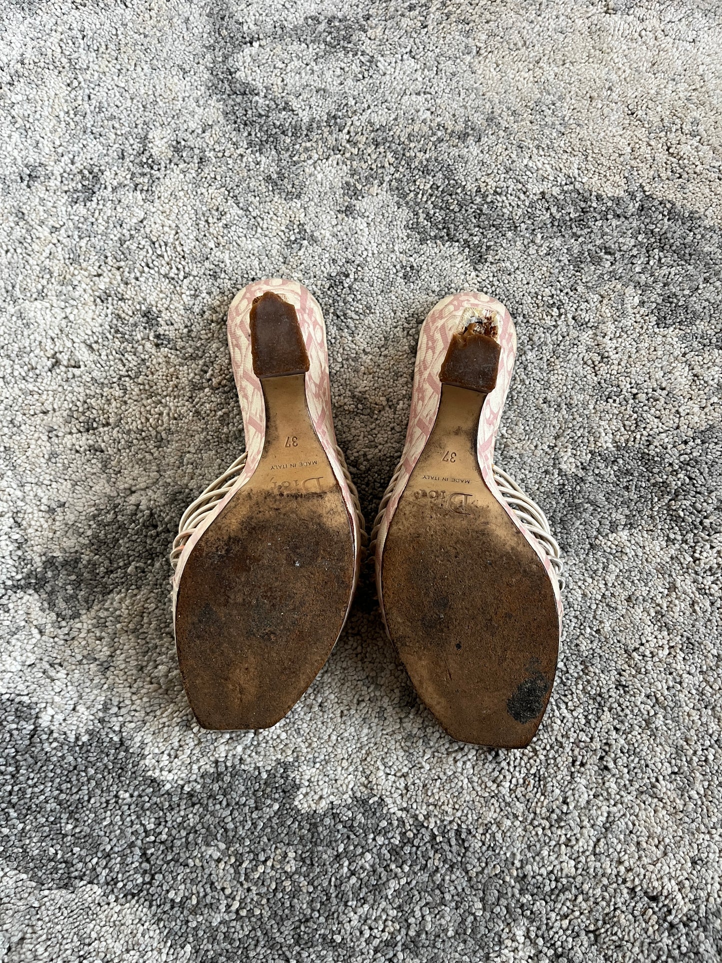 Dior 2000's cotton monogram heels