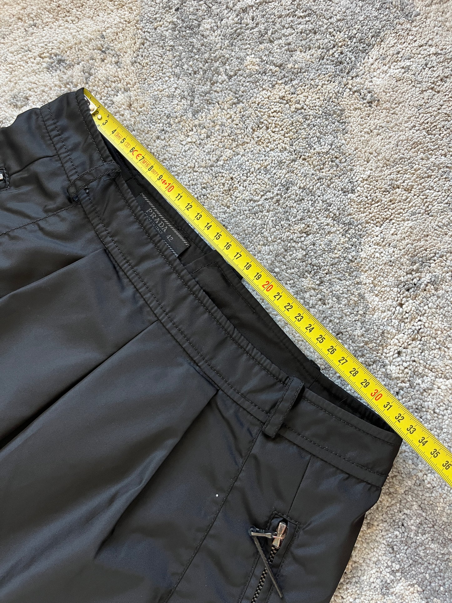 Prada 2000's nylon back zip skirt