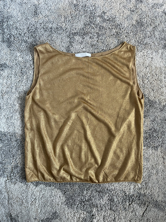 Prada SS1998 rayon gold tank top