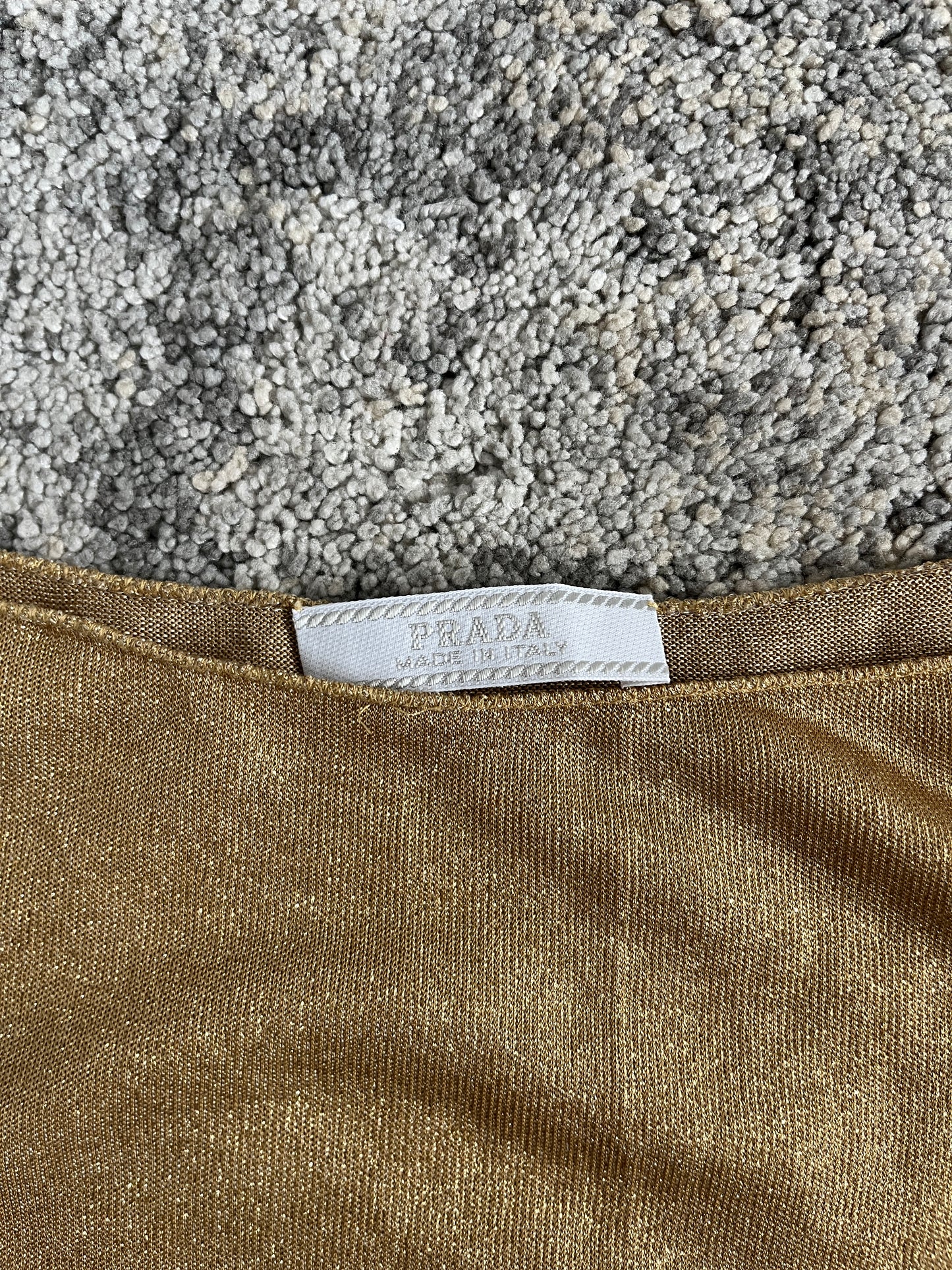 Prada SS1998 rayon gold tank top