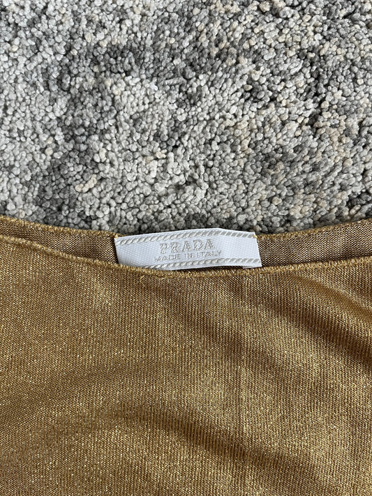 Prada SS1998 rayon gold tank top