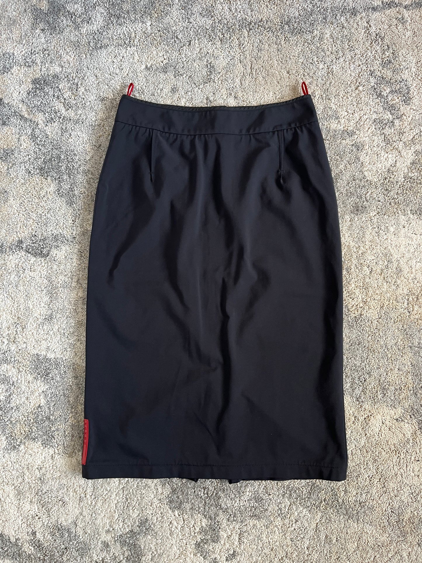 Prada 2000's nylon back zip skirt