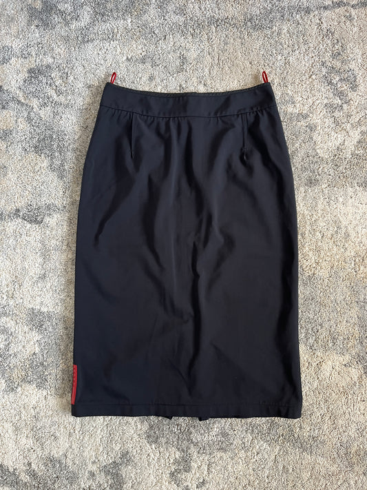 Prada 2000's nylon back zip skirt