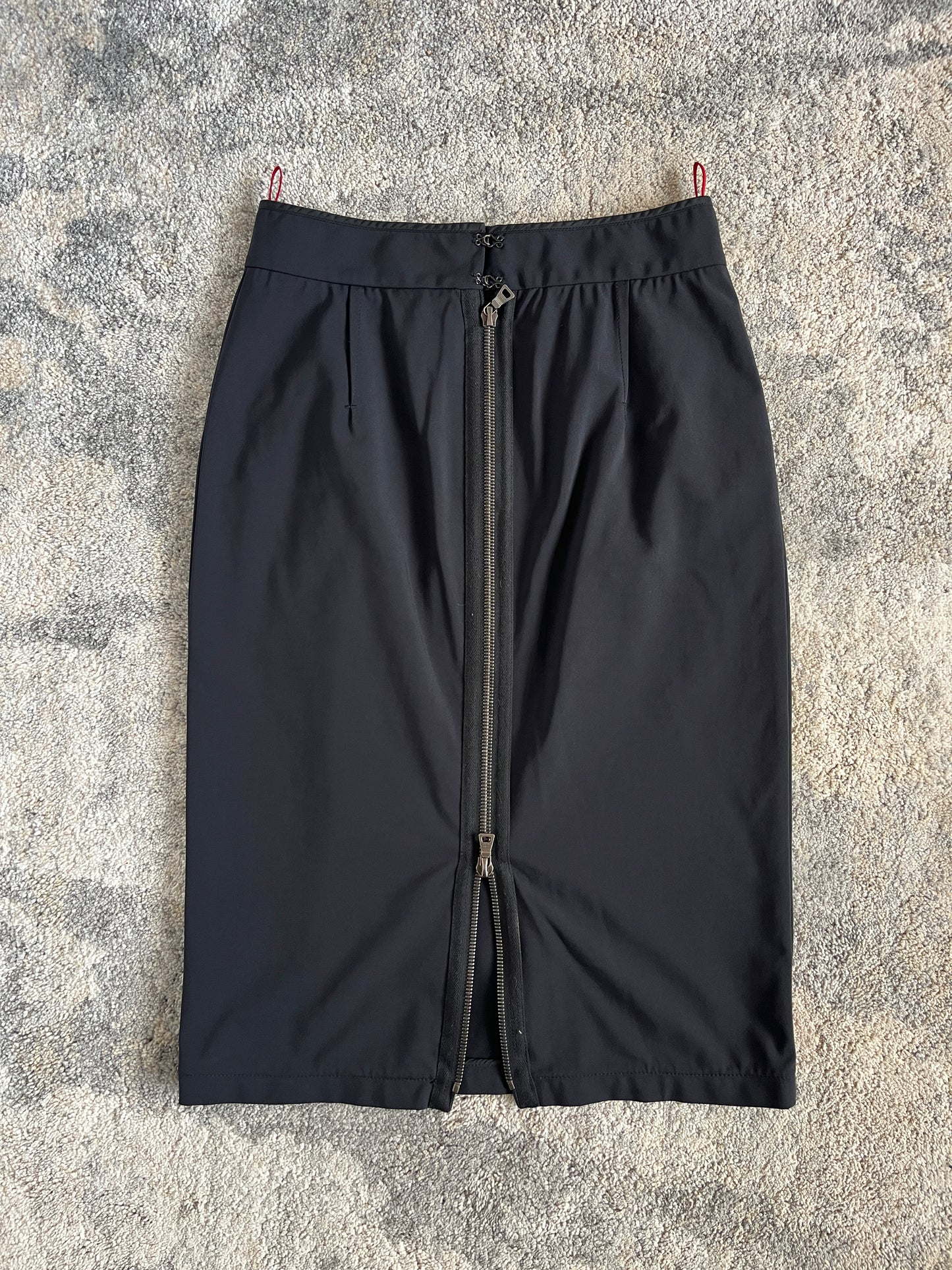 Prada 2000's nylon back zip skirt