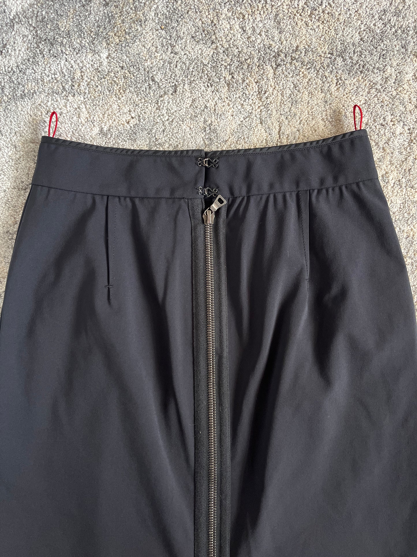 Prada 2000's nylon back zip skirt