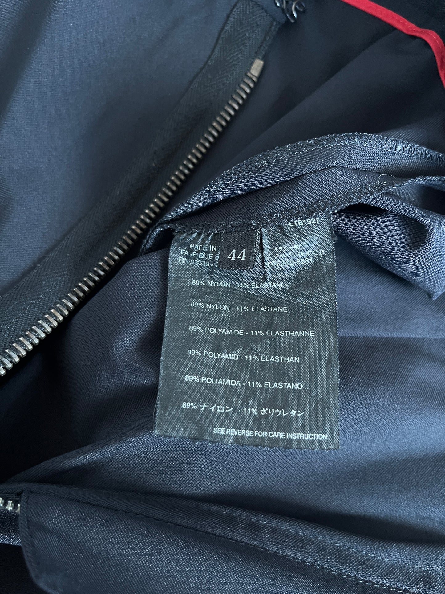 Prada 2000's nylon back zip skirt