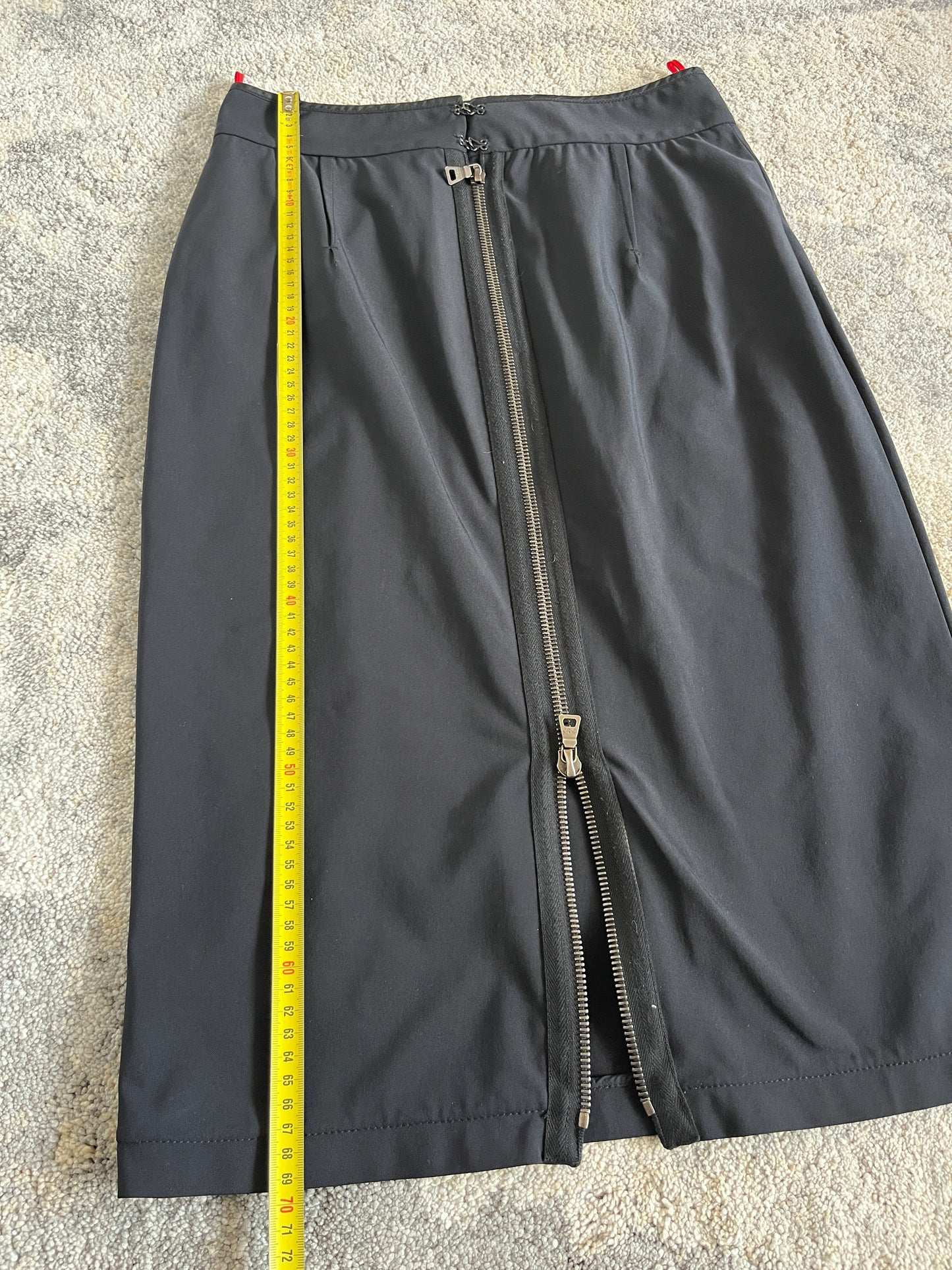 Prada 2000's nylon back zip skirt