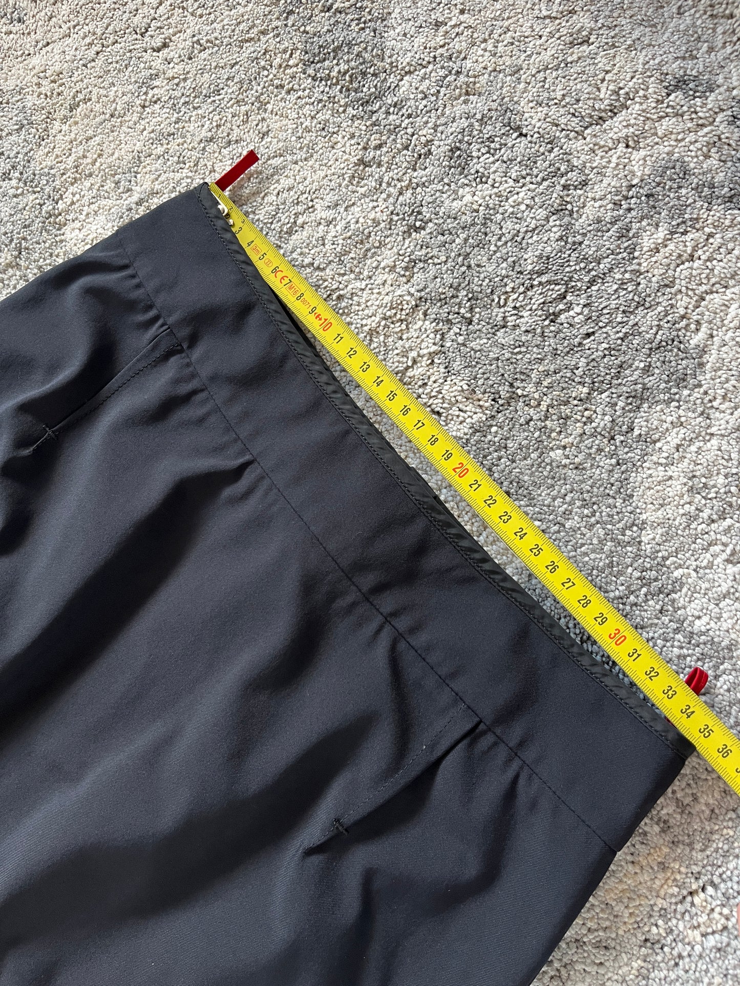 Prada 2000's nylon back zip skirt