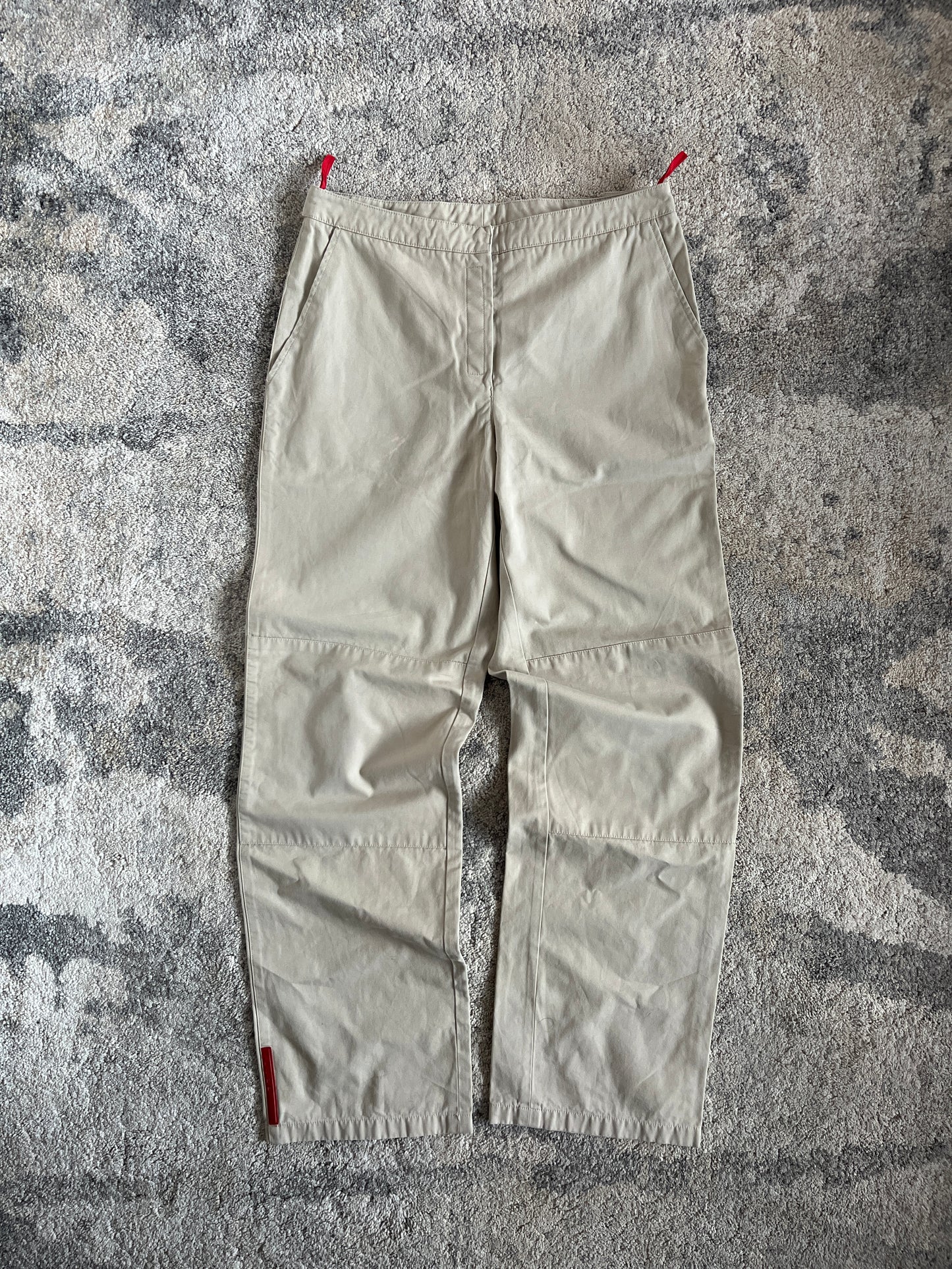 Prada 1999 cotton double knee pants