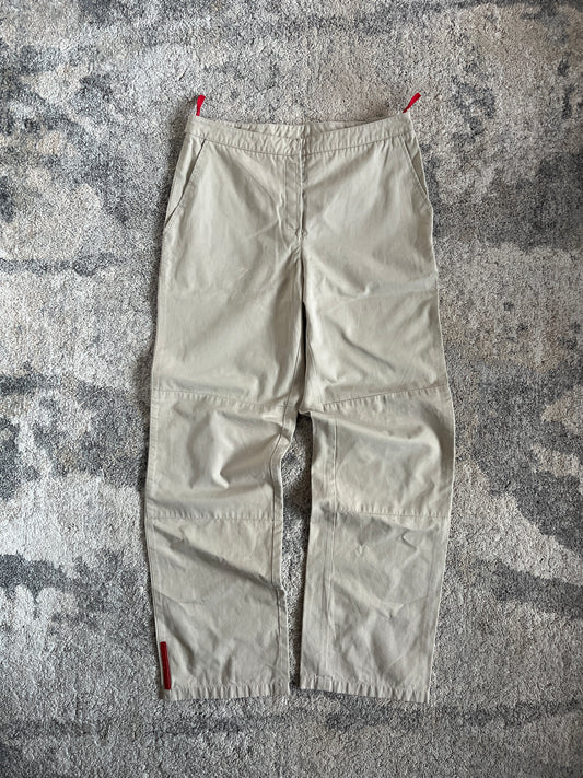 Prada 1999 cotton double knee pants