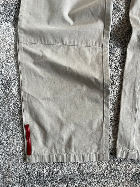 Prada 1999 cotton double knee pants