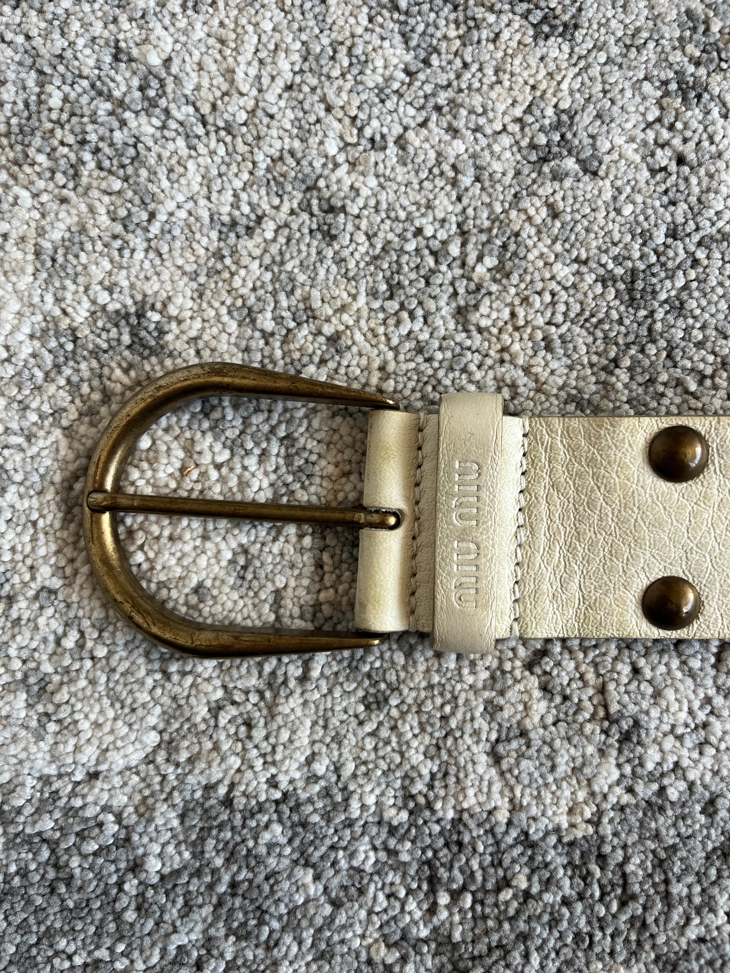 Miu Miu 1990's leather belt