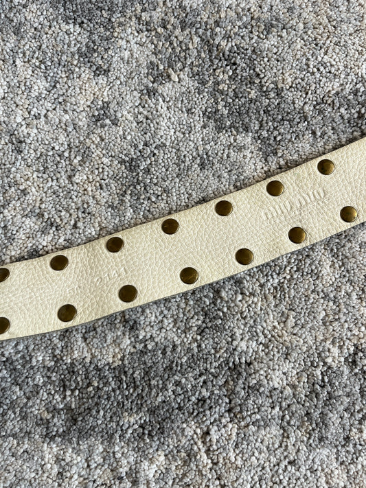 Miu Miu 1990's leather belt
