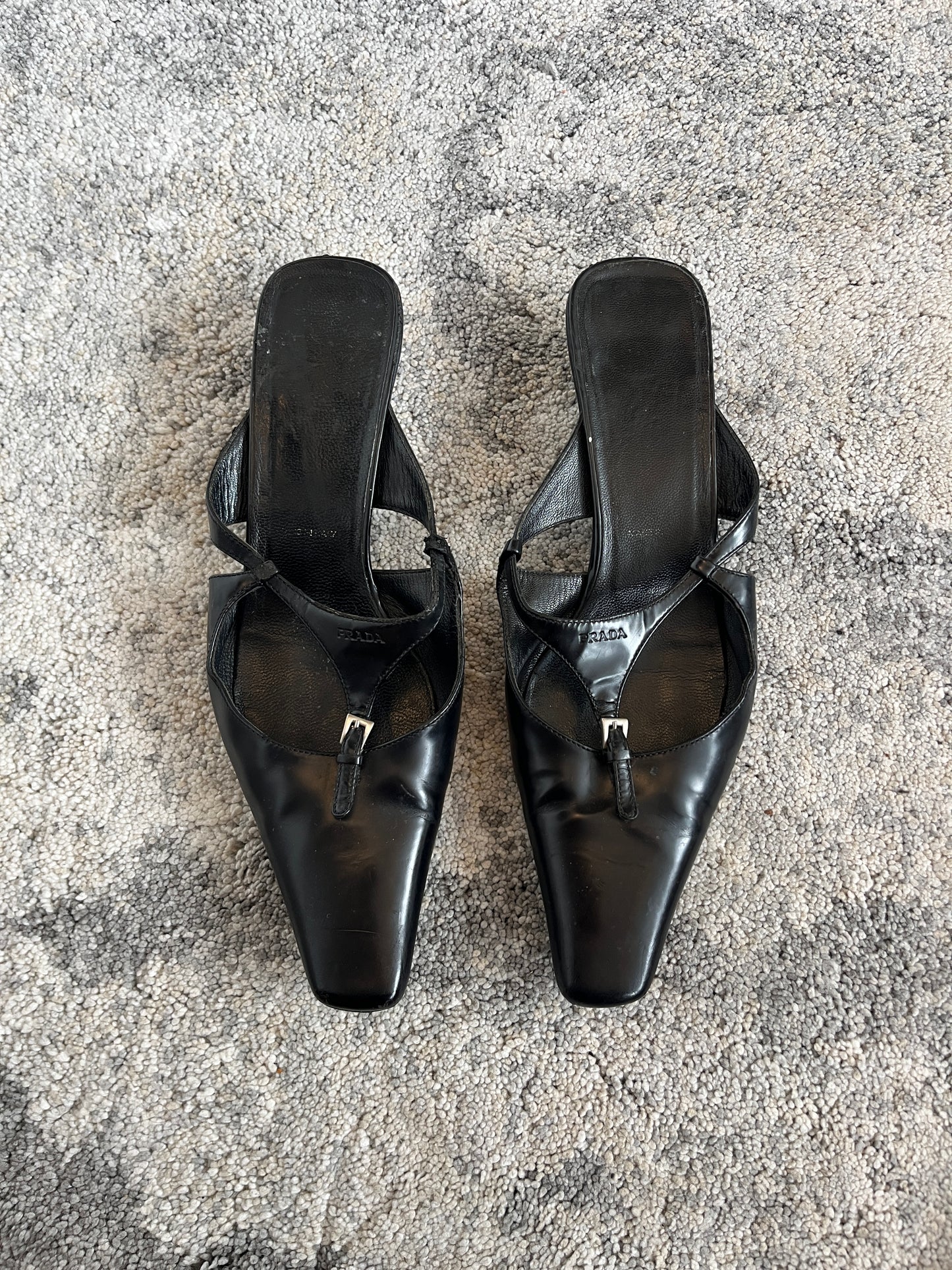 Prada 1990's leather mules