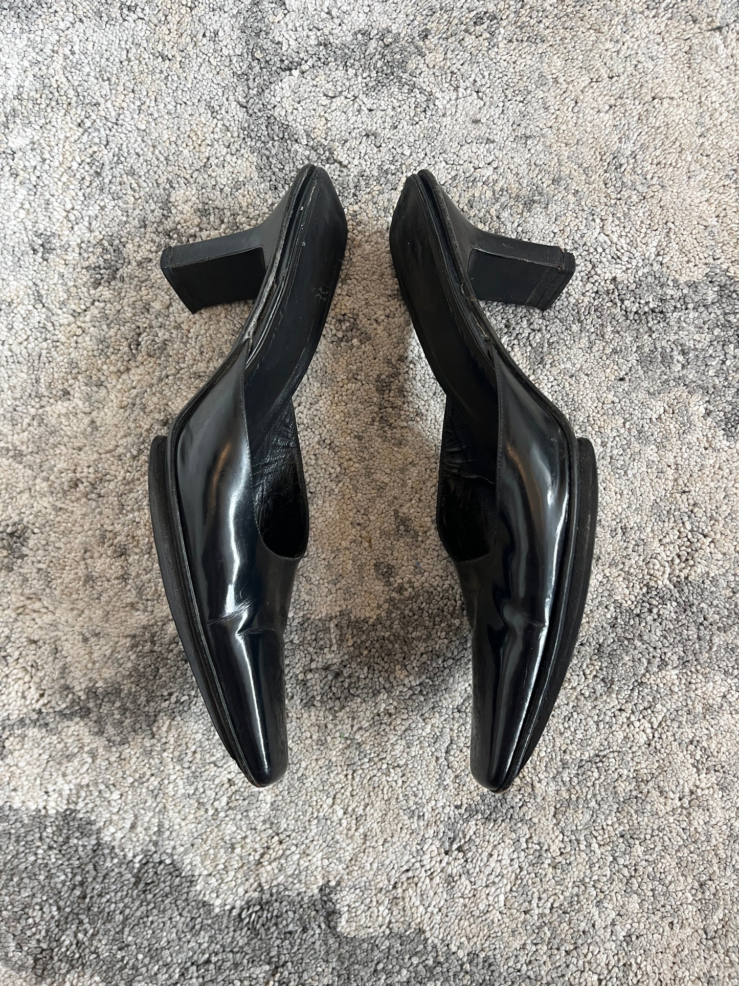 Prada 1999 leather heels mules