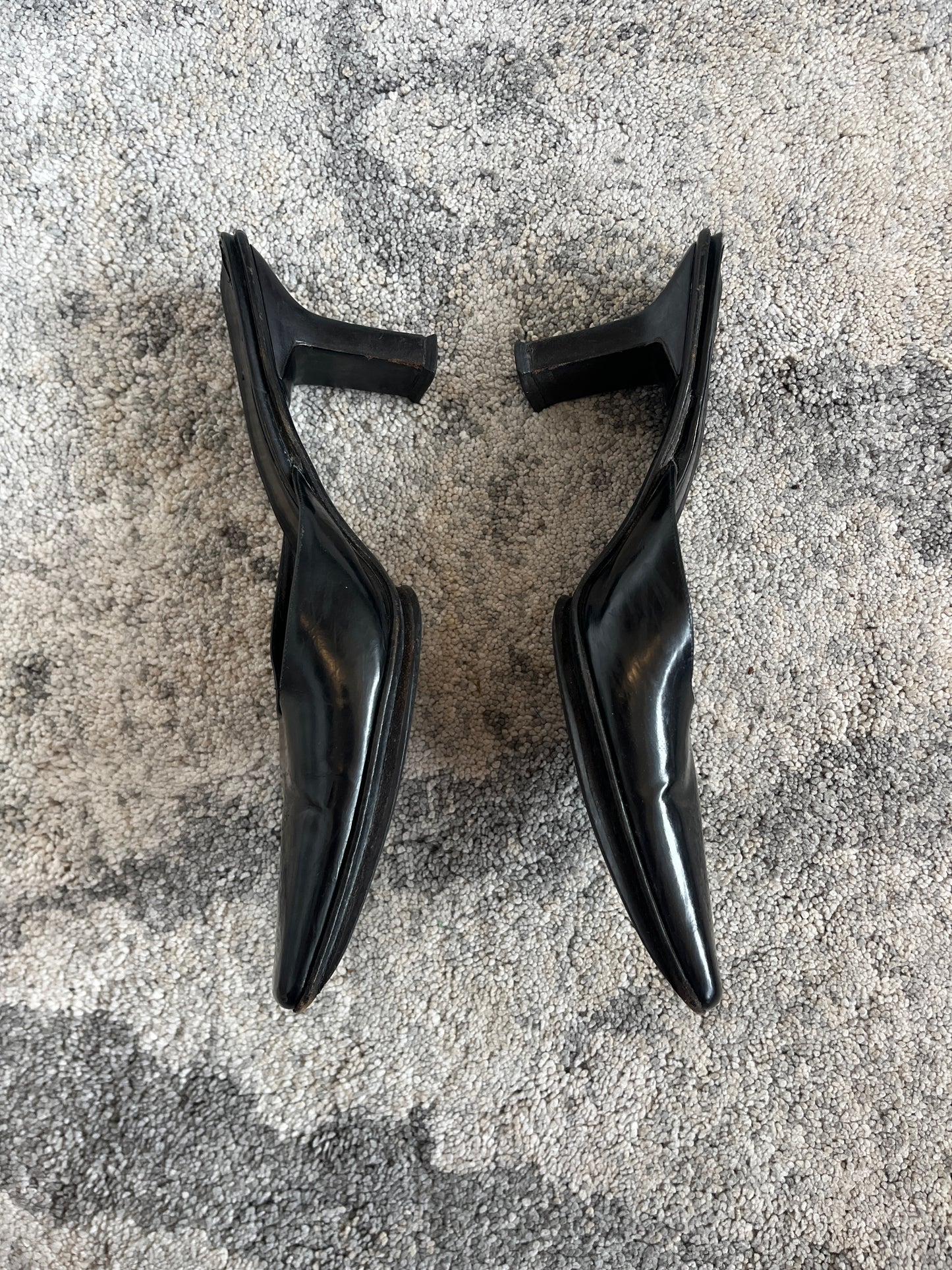Prada 1999 leather heels mules
