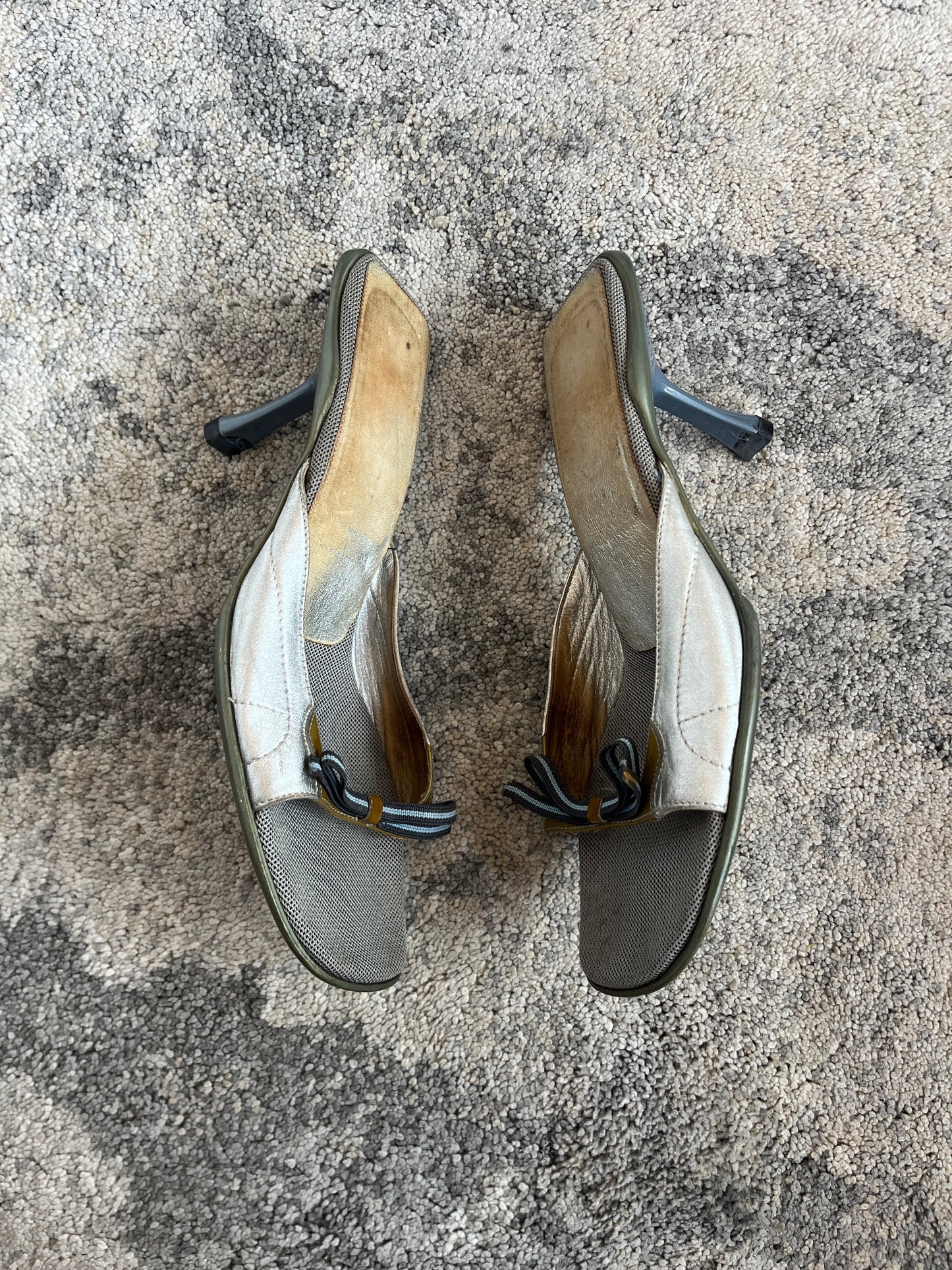 Prada SS2000 leather heels mules
