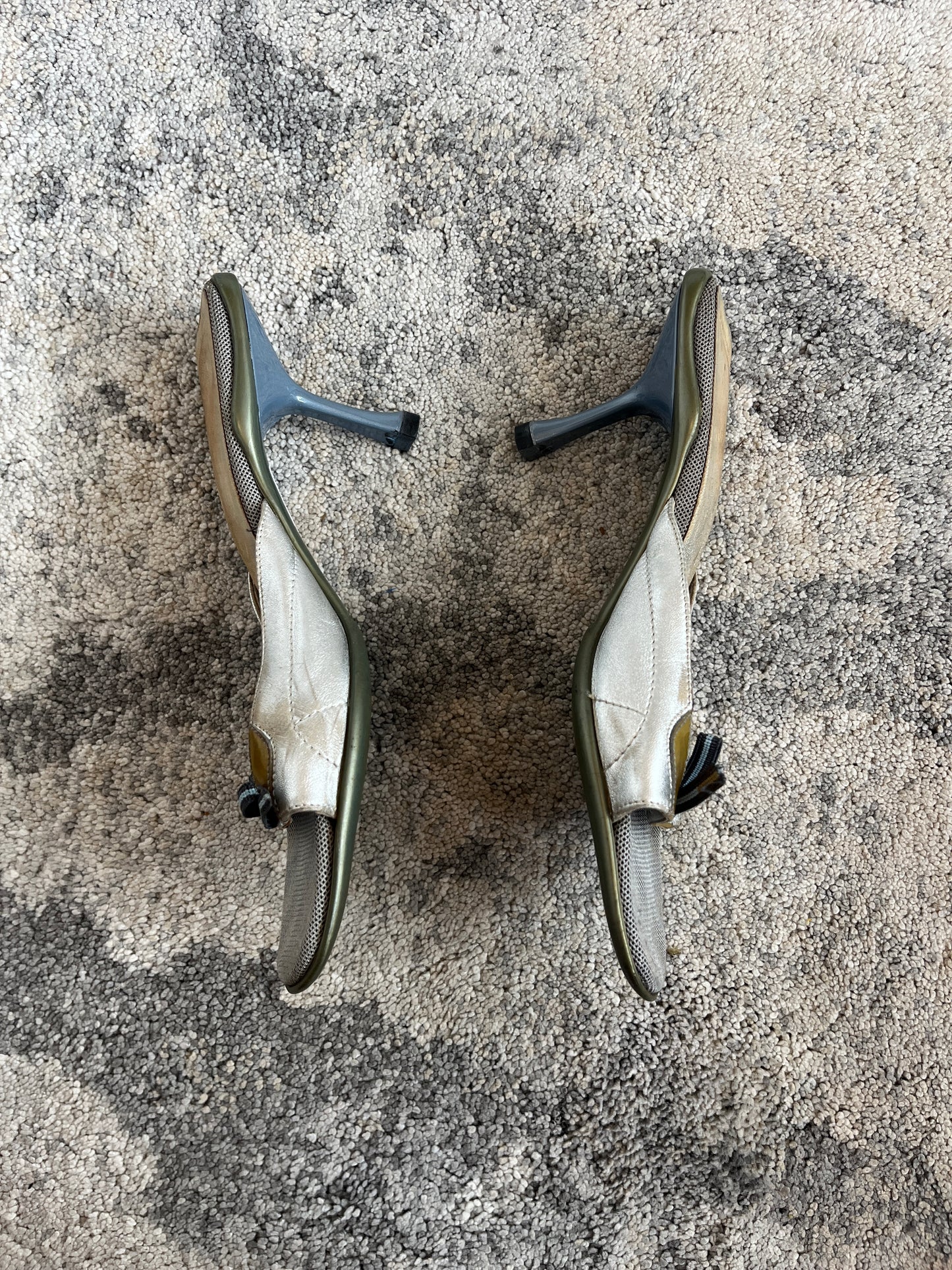 Prada SS2000 leather heels mules