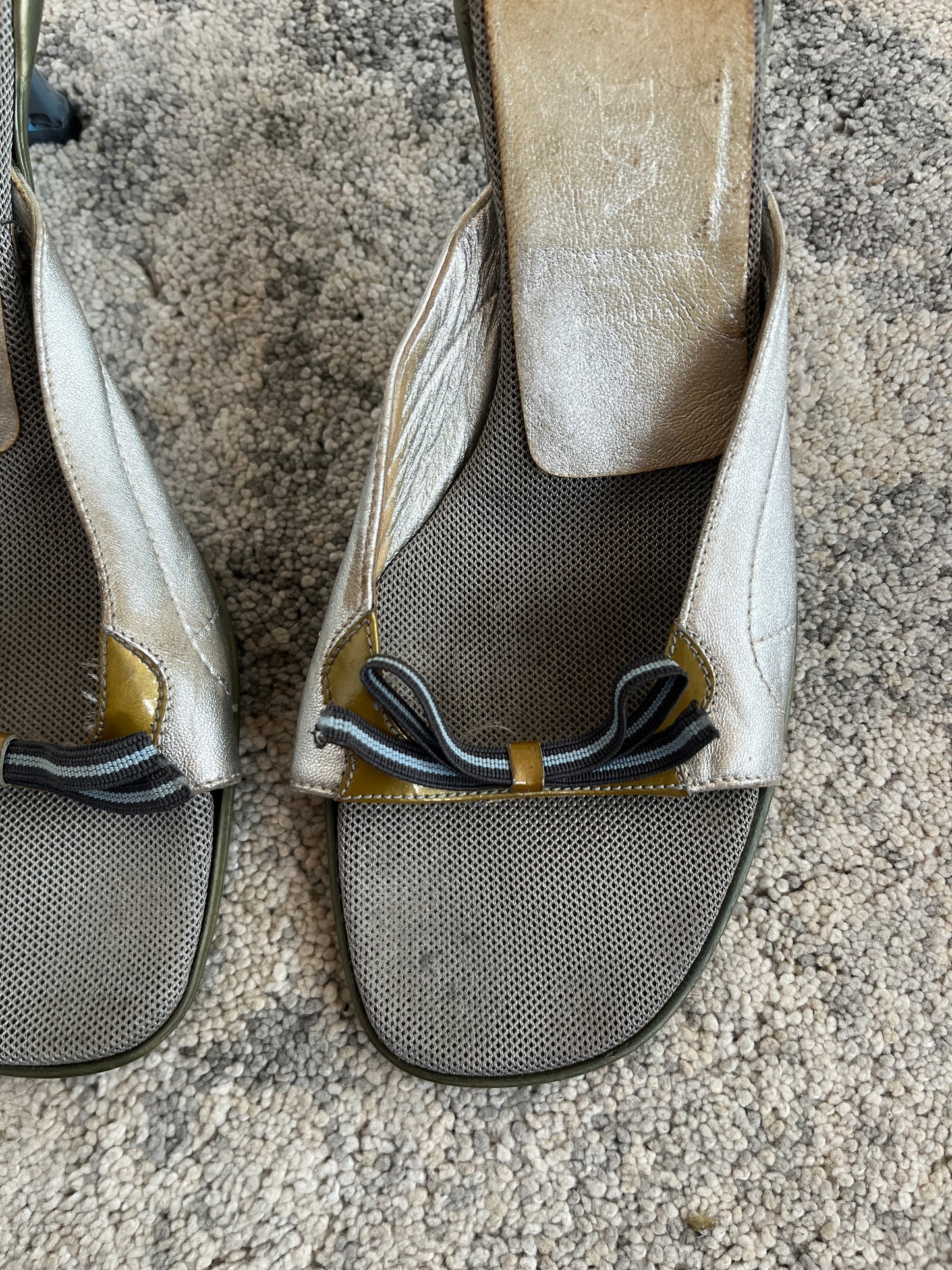 Prada SS2000 leather heels mules
