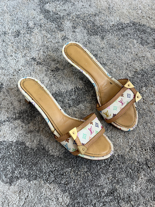 Louis Vuitton Takahashi Murakami monogram leather sandals