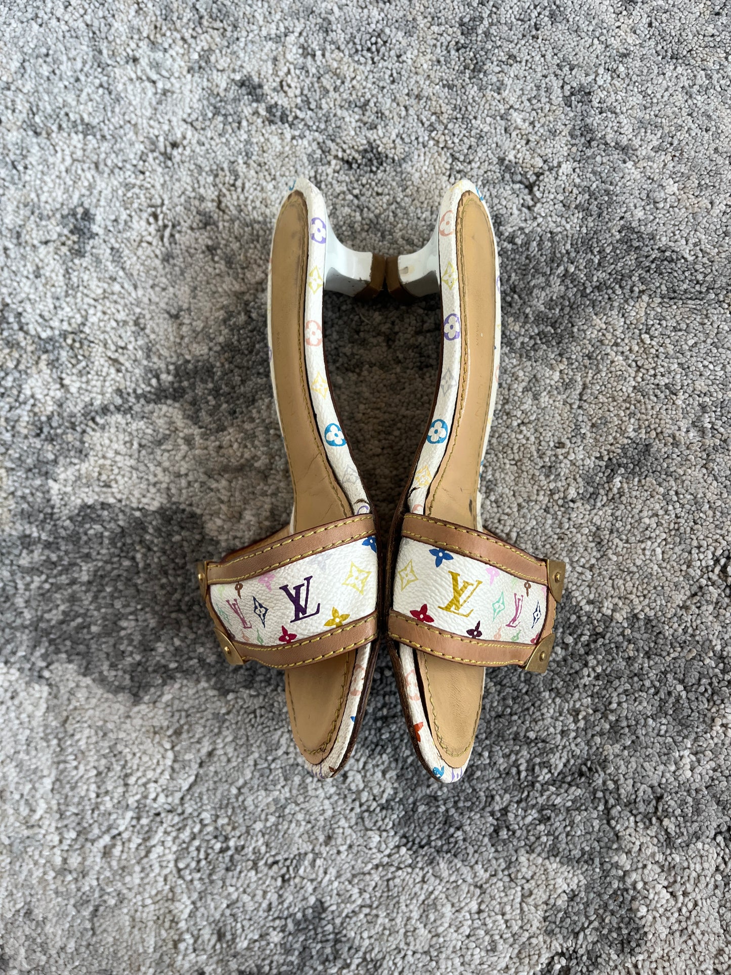Louis Vuitton Takahashi Murakami monogram leather sandals