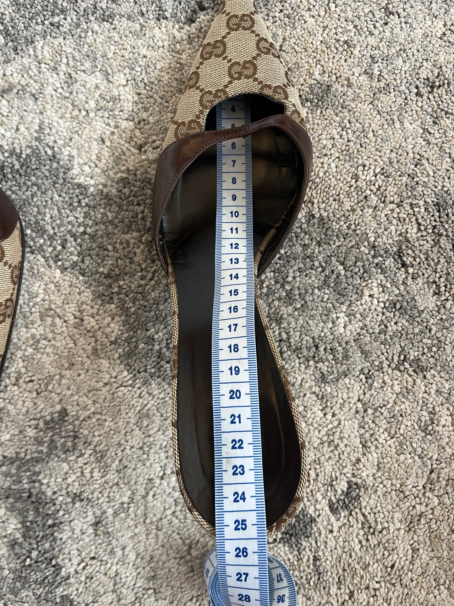 Gucci 2000's monogram & leather mules