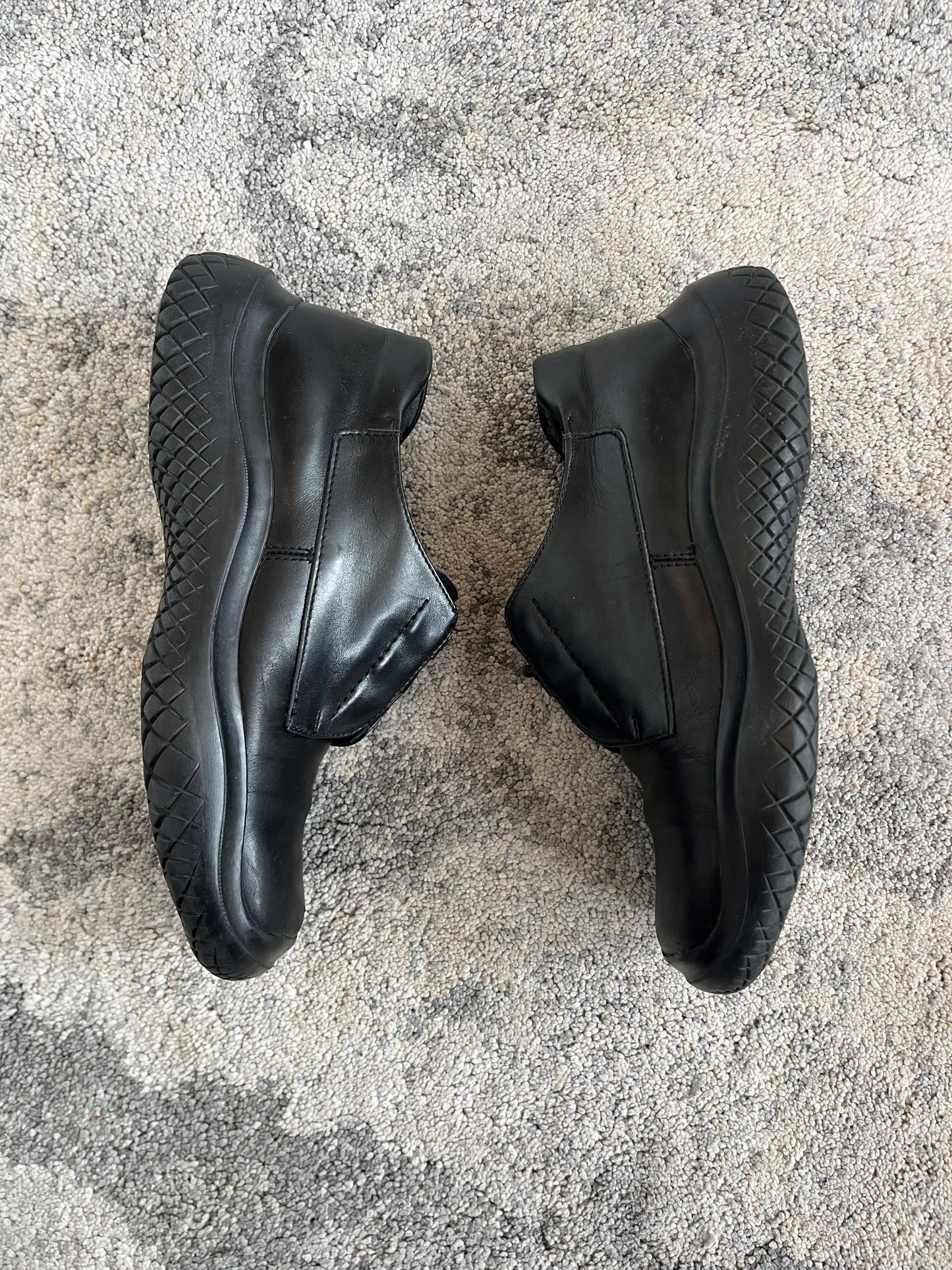 Prada FW1999 vibram soles square derby