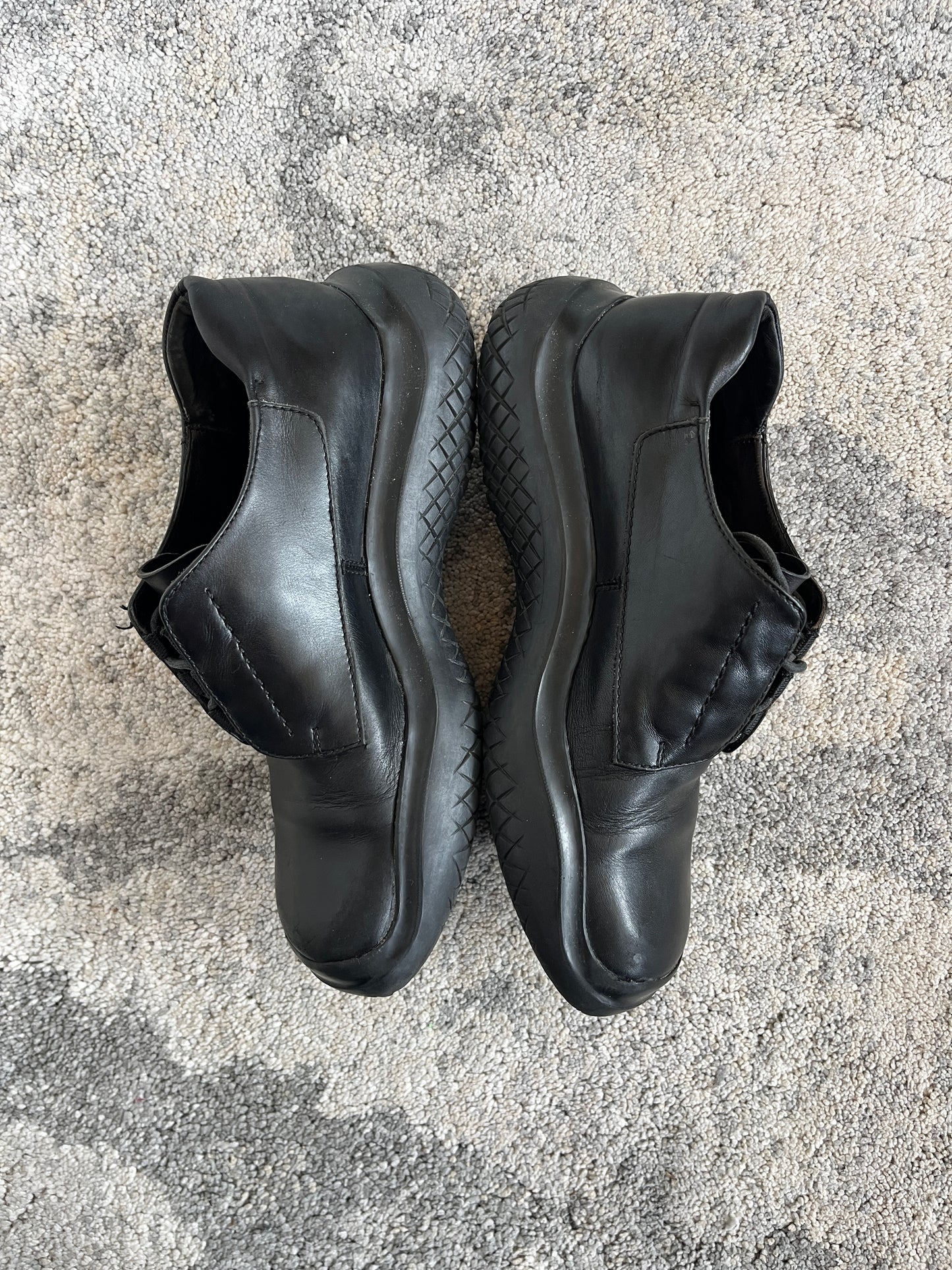 Prada FW1999 vibram soles square derby