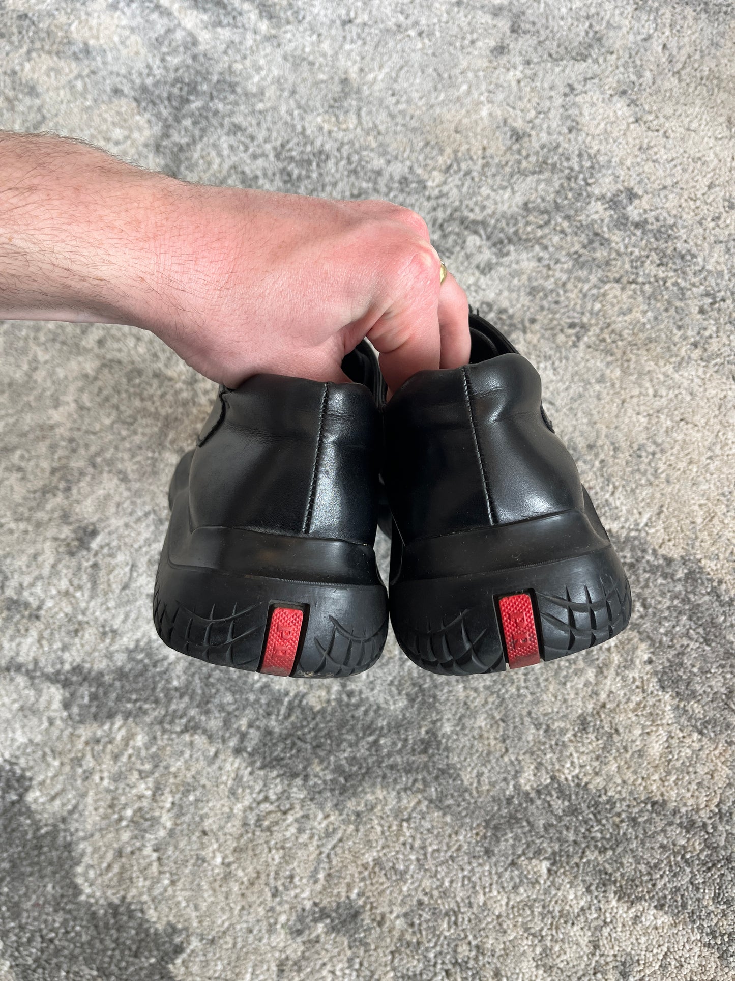 Prada FW1999 vibram soles square derby