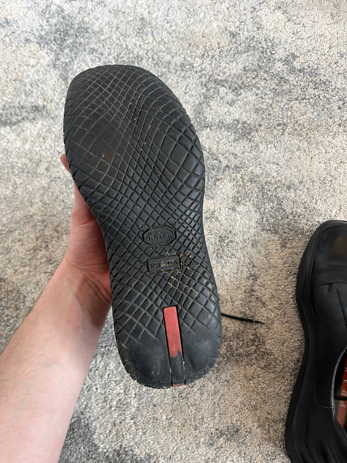 Prada FW1999 vibram soles square derby