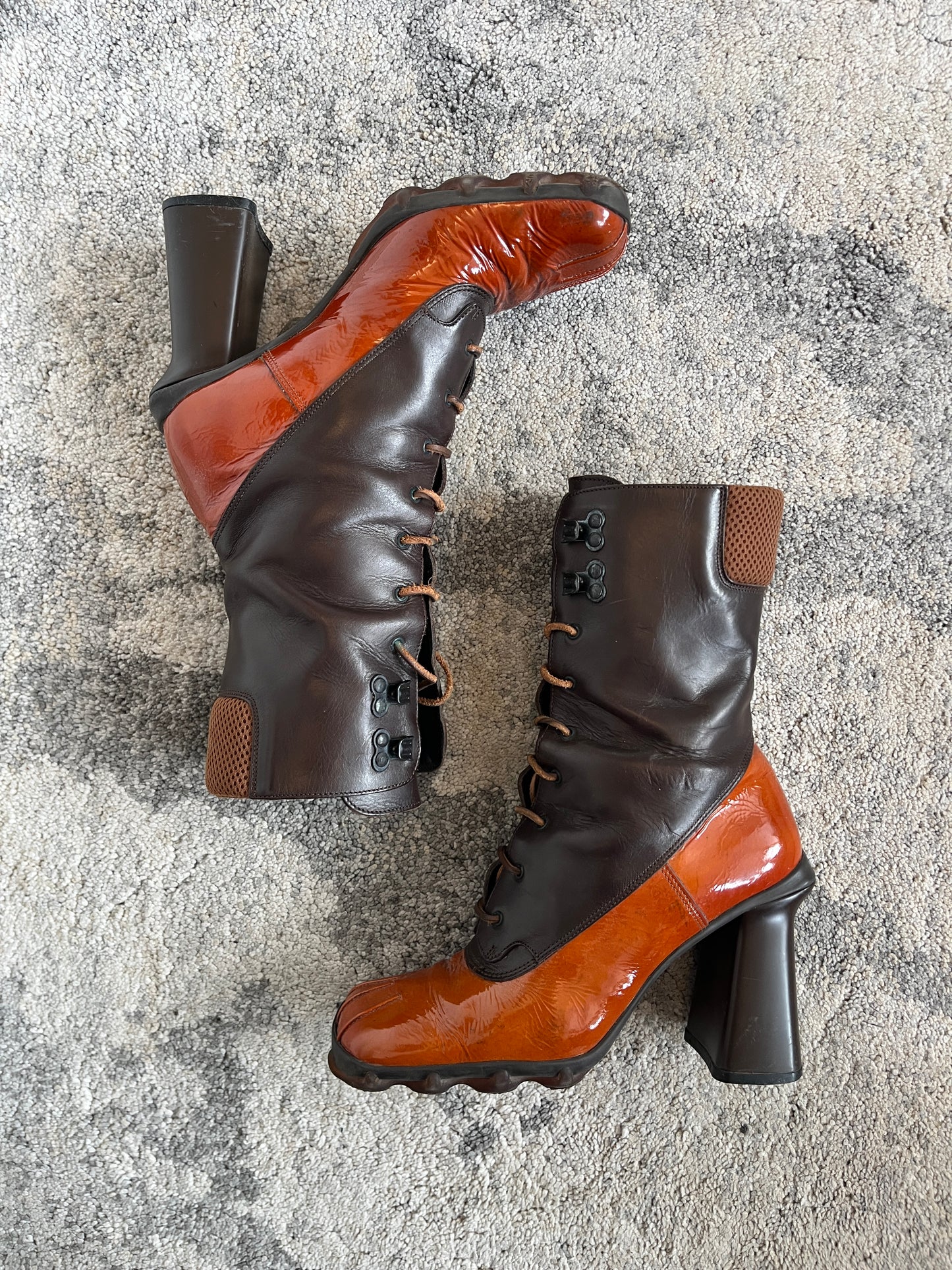 Miu Miu FW1999 patent heels high boots