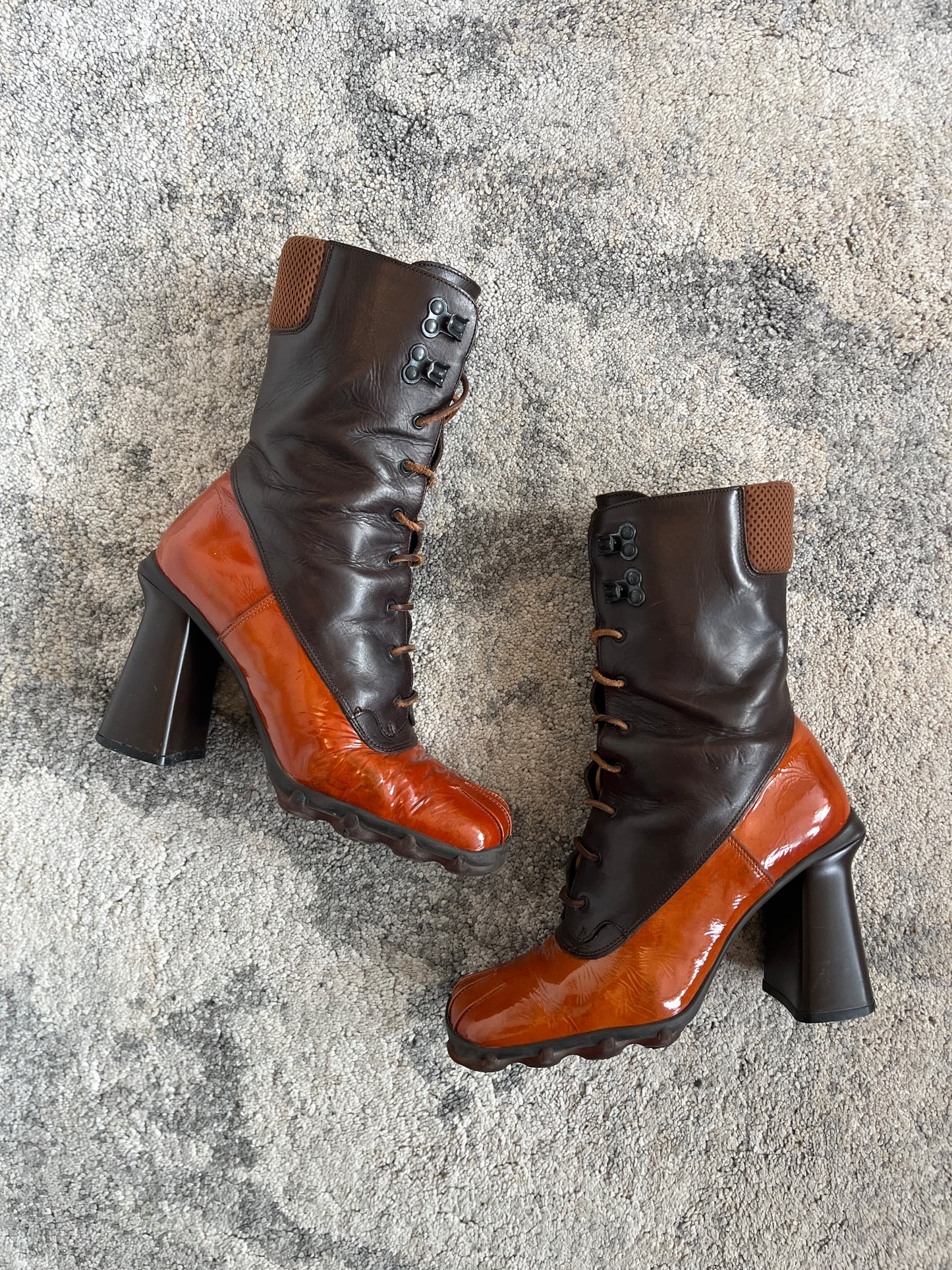 Miu Miu FW1999 patent heels high boots