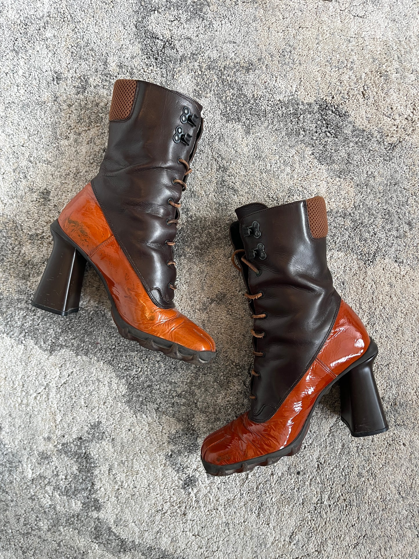 Miu Miu FW1999 patent heels high boots