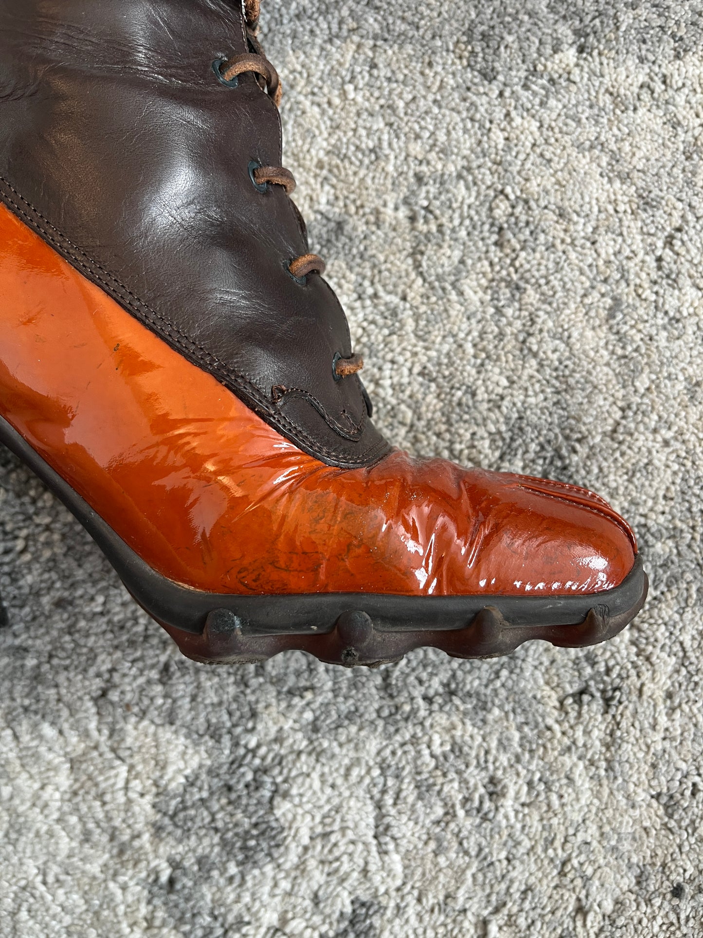 Miu Miu FW1999 patent heels high boots