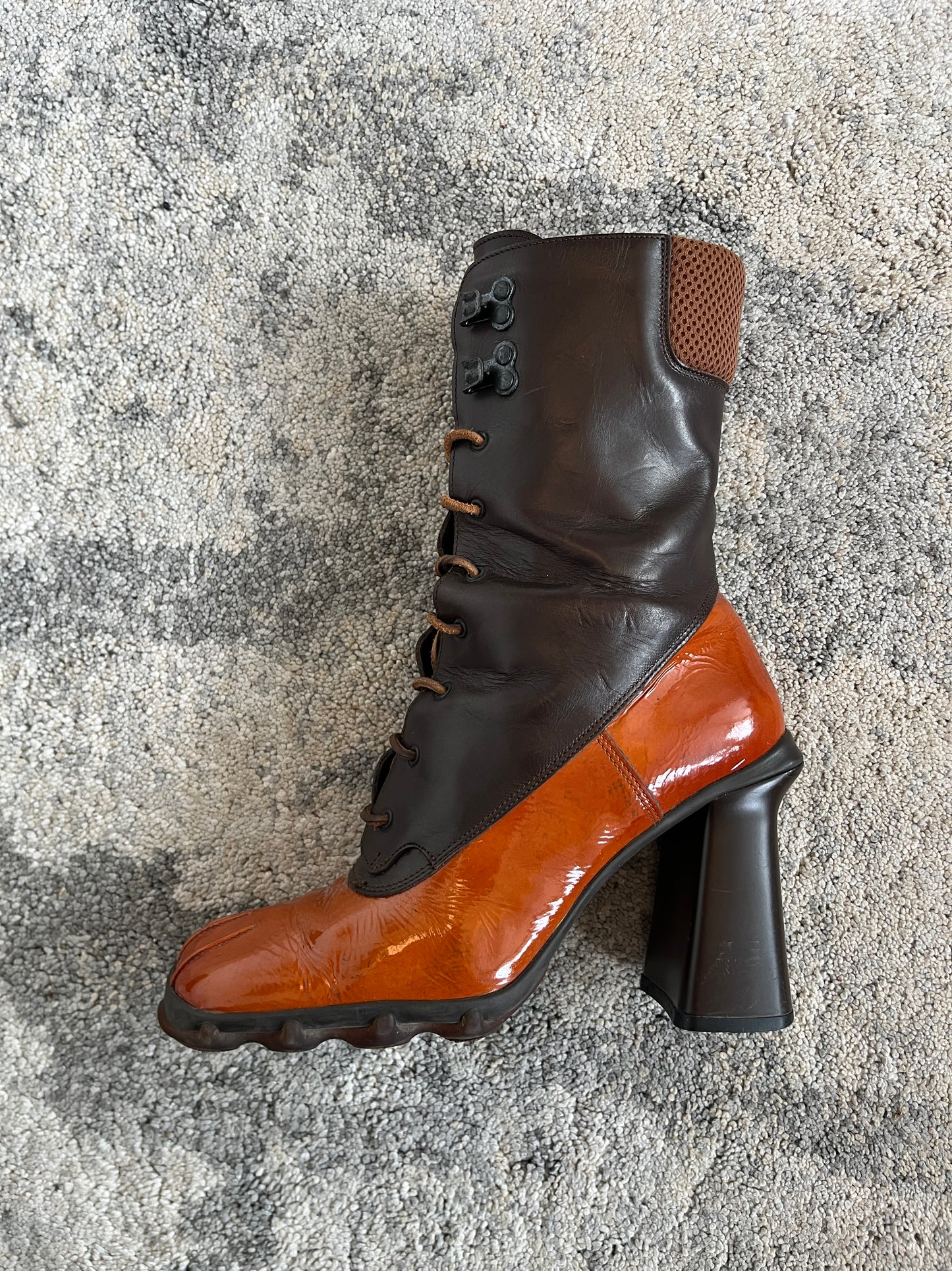 Miu Miu FW1999 patent heels high boots