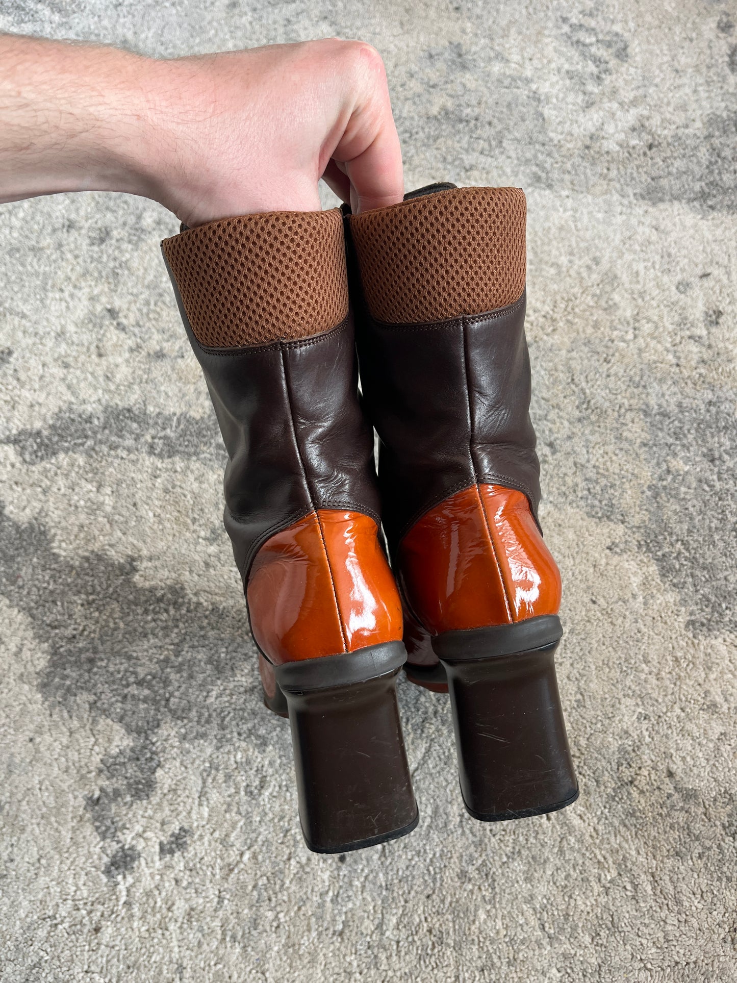 Miu Miu FW1999 patent heels high boots