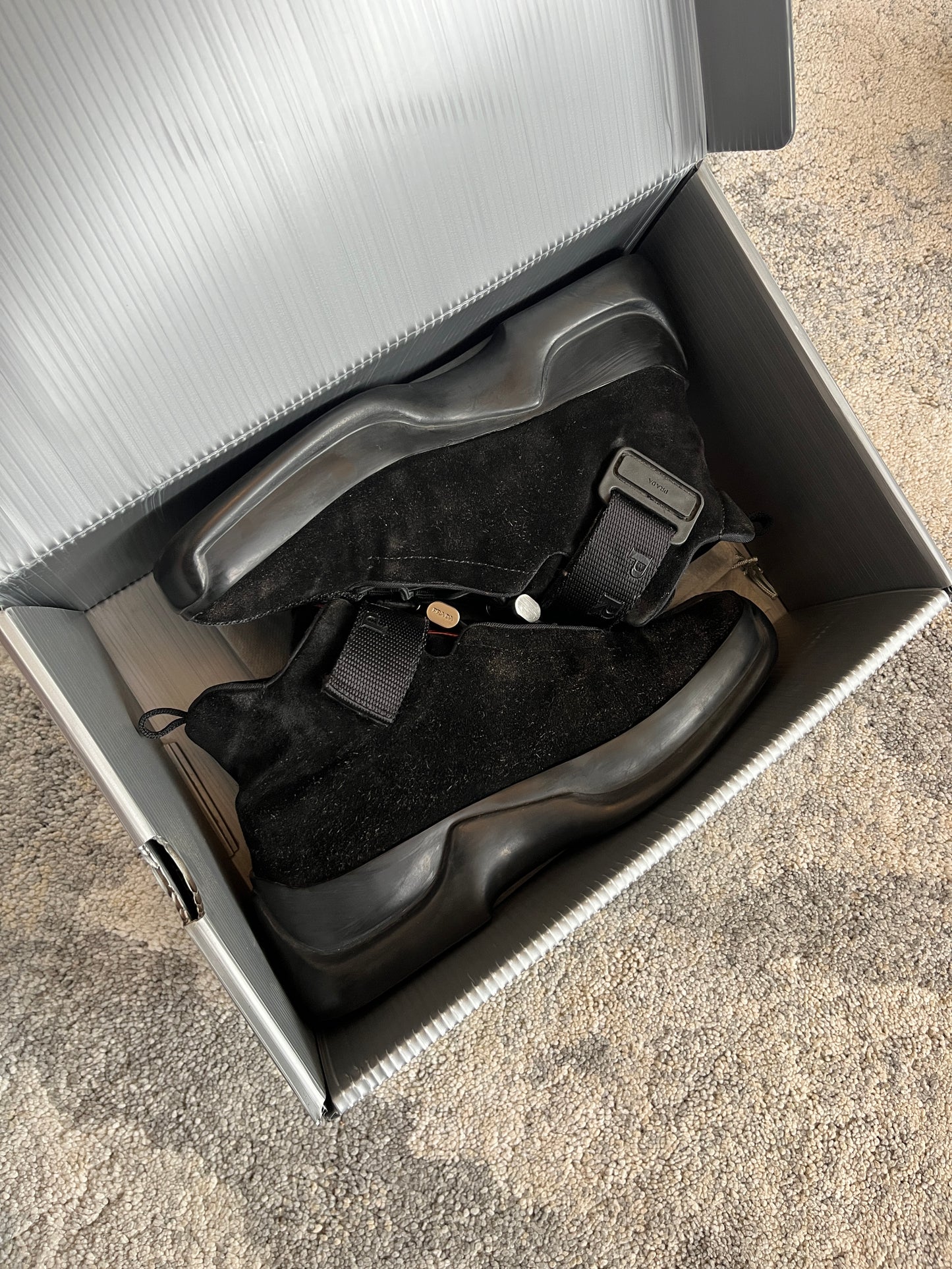Prada FW1999 suede velcro trainers