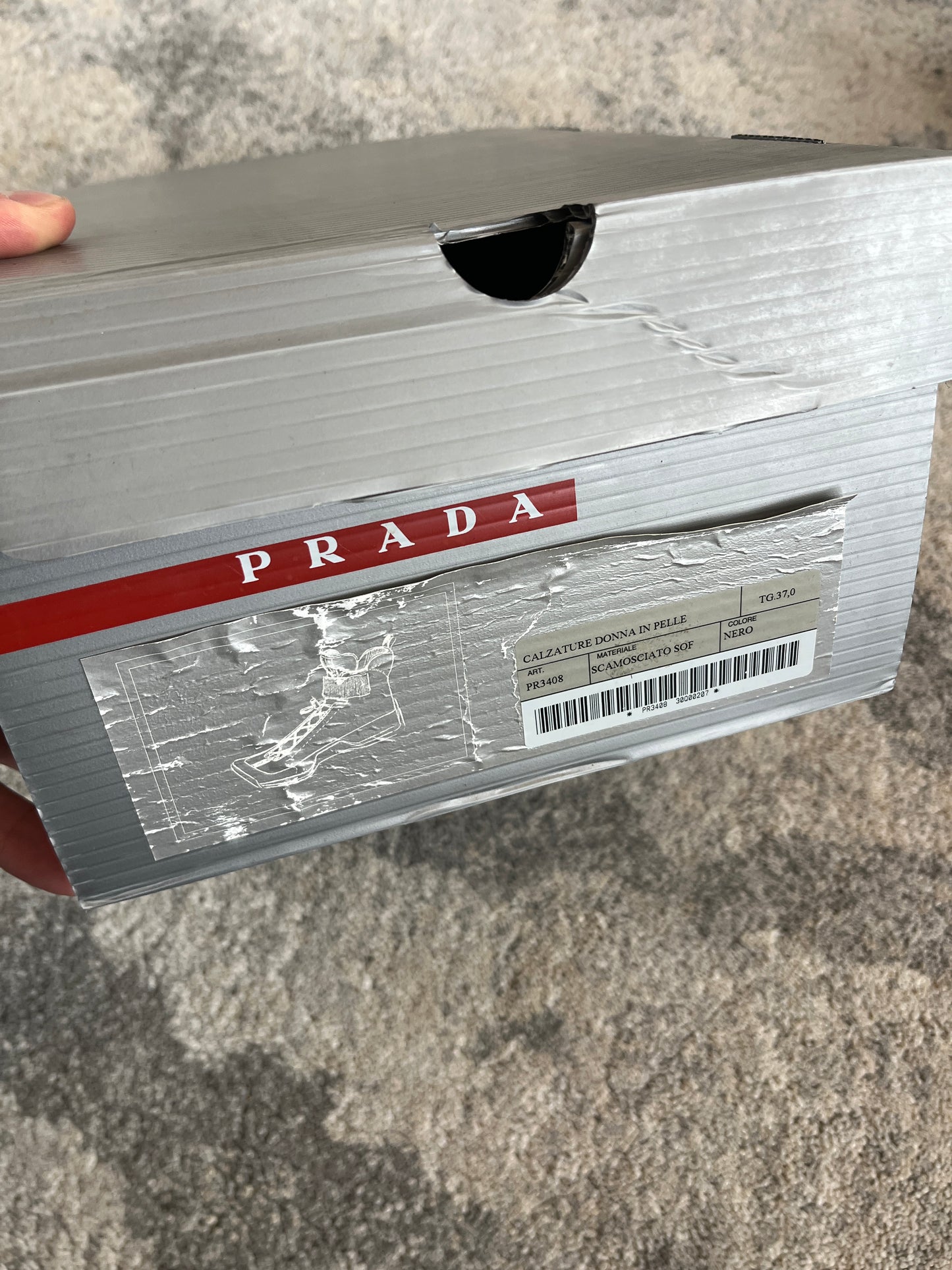 Prada FW1999 suede velcro trainers