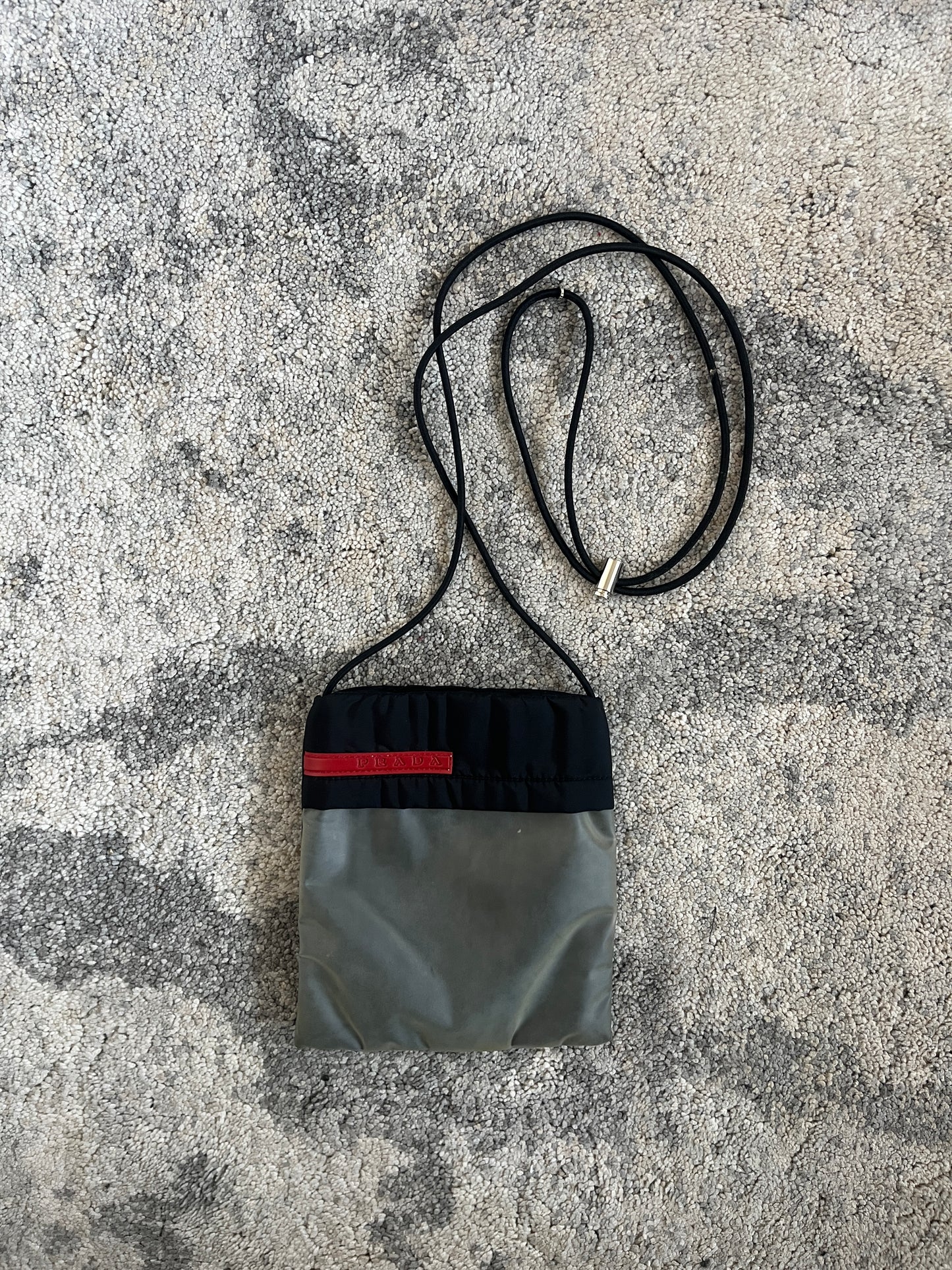 Prada SS1999 nylon & latex pouch bag