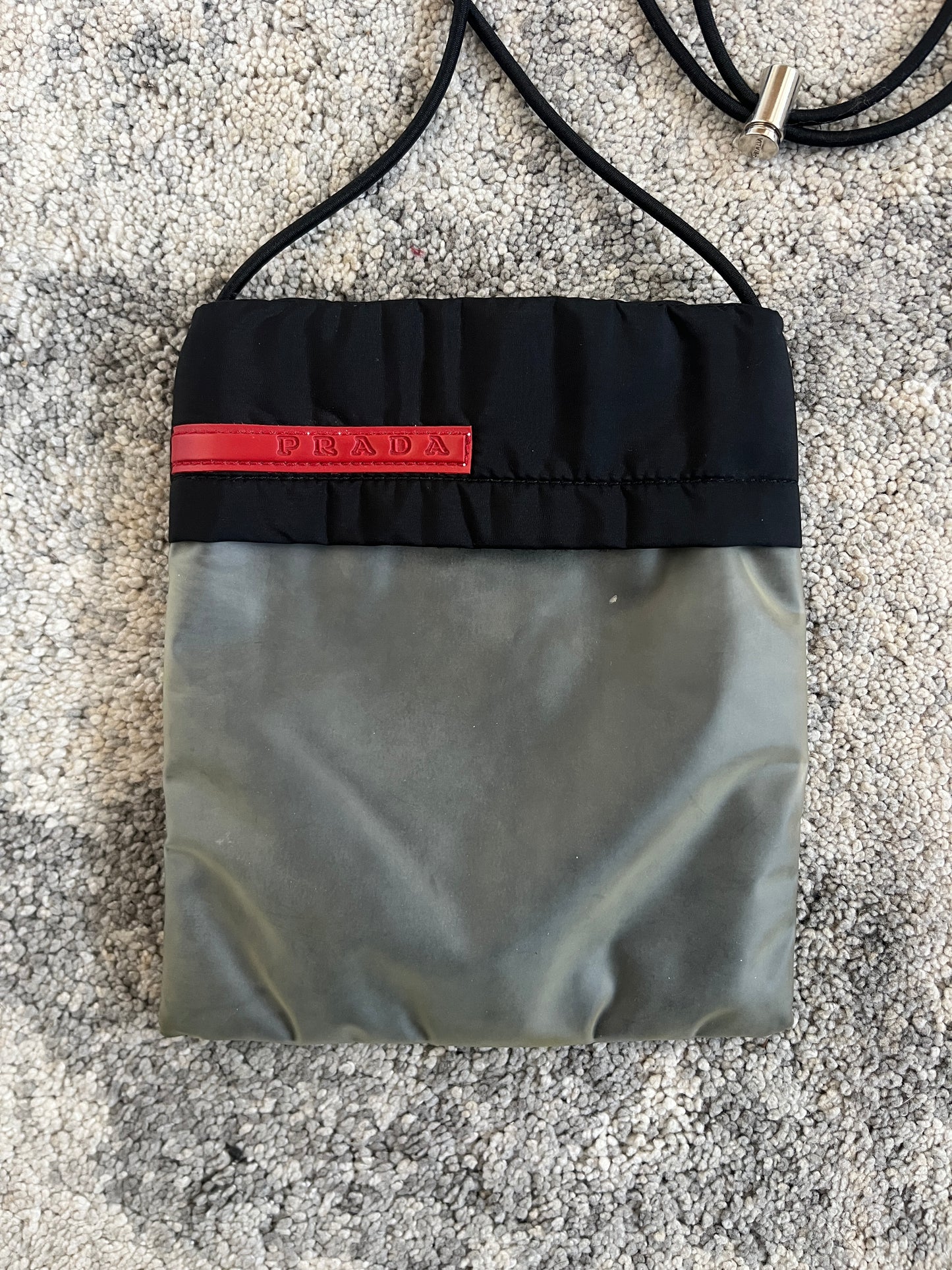 Prada SS1999 nylon & latex pouch bag