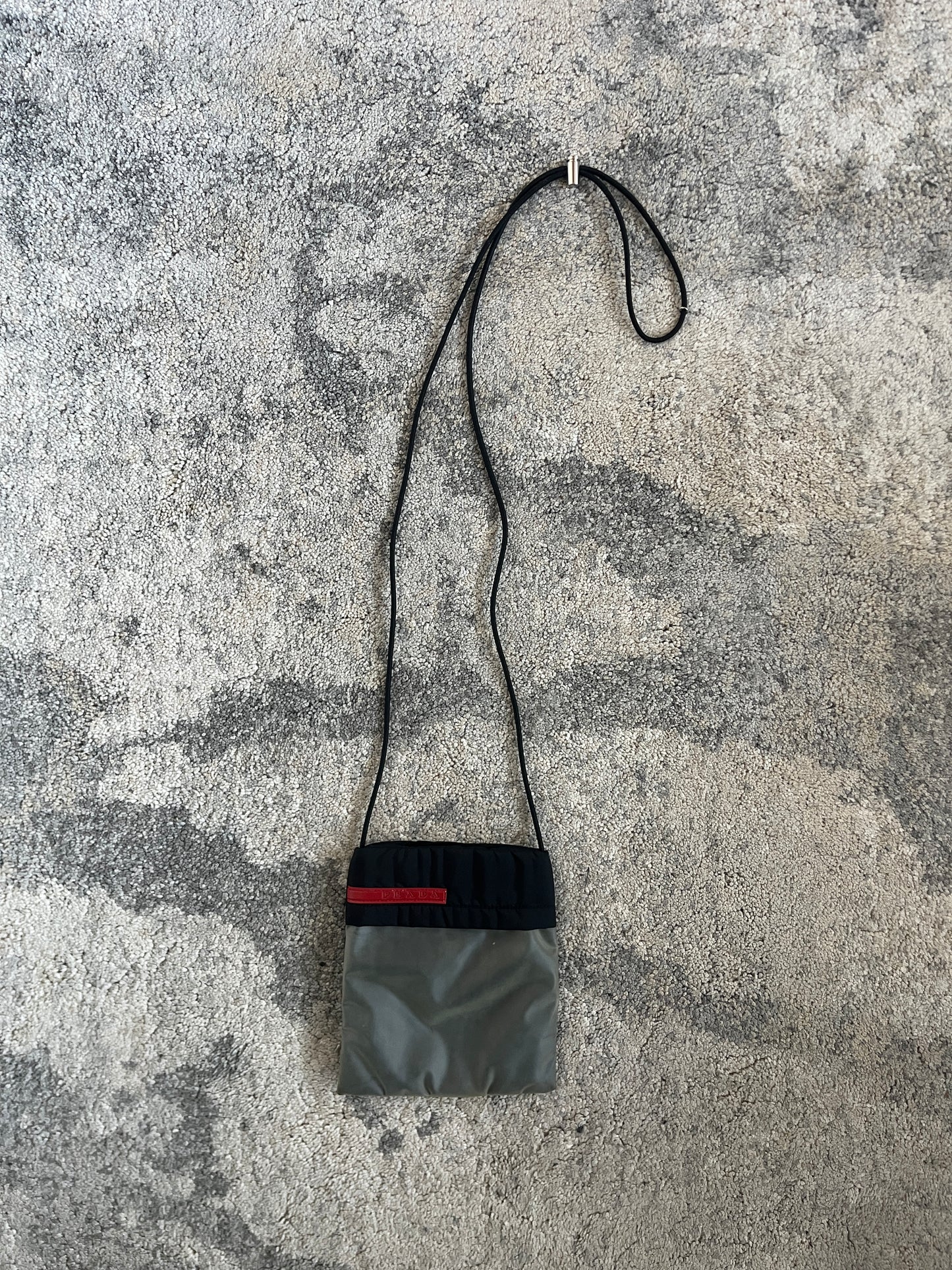 Prada SS1999 nylon & latex pouch bag