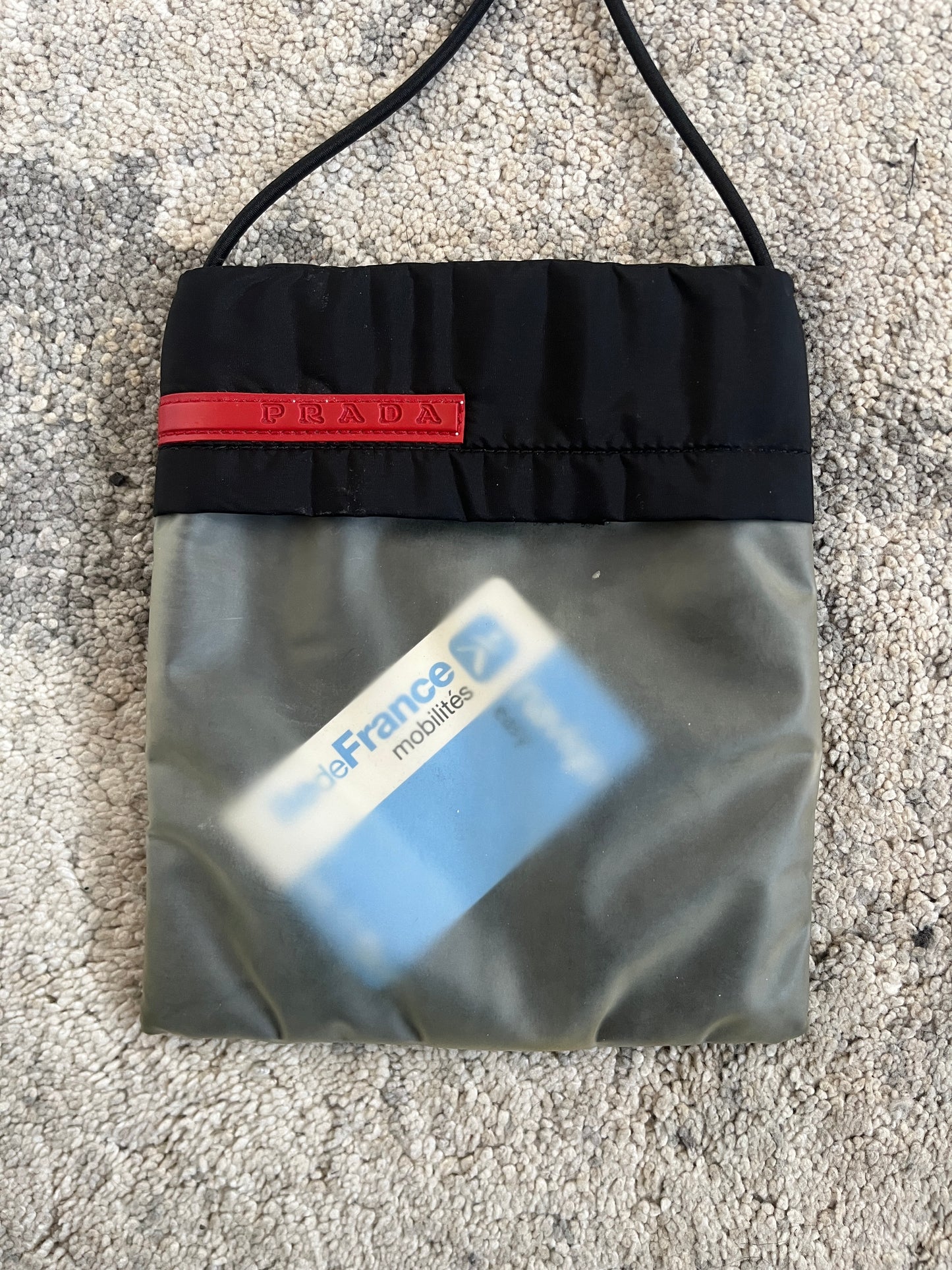 Prada SS1999 nylon & latex pouch bag