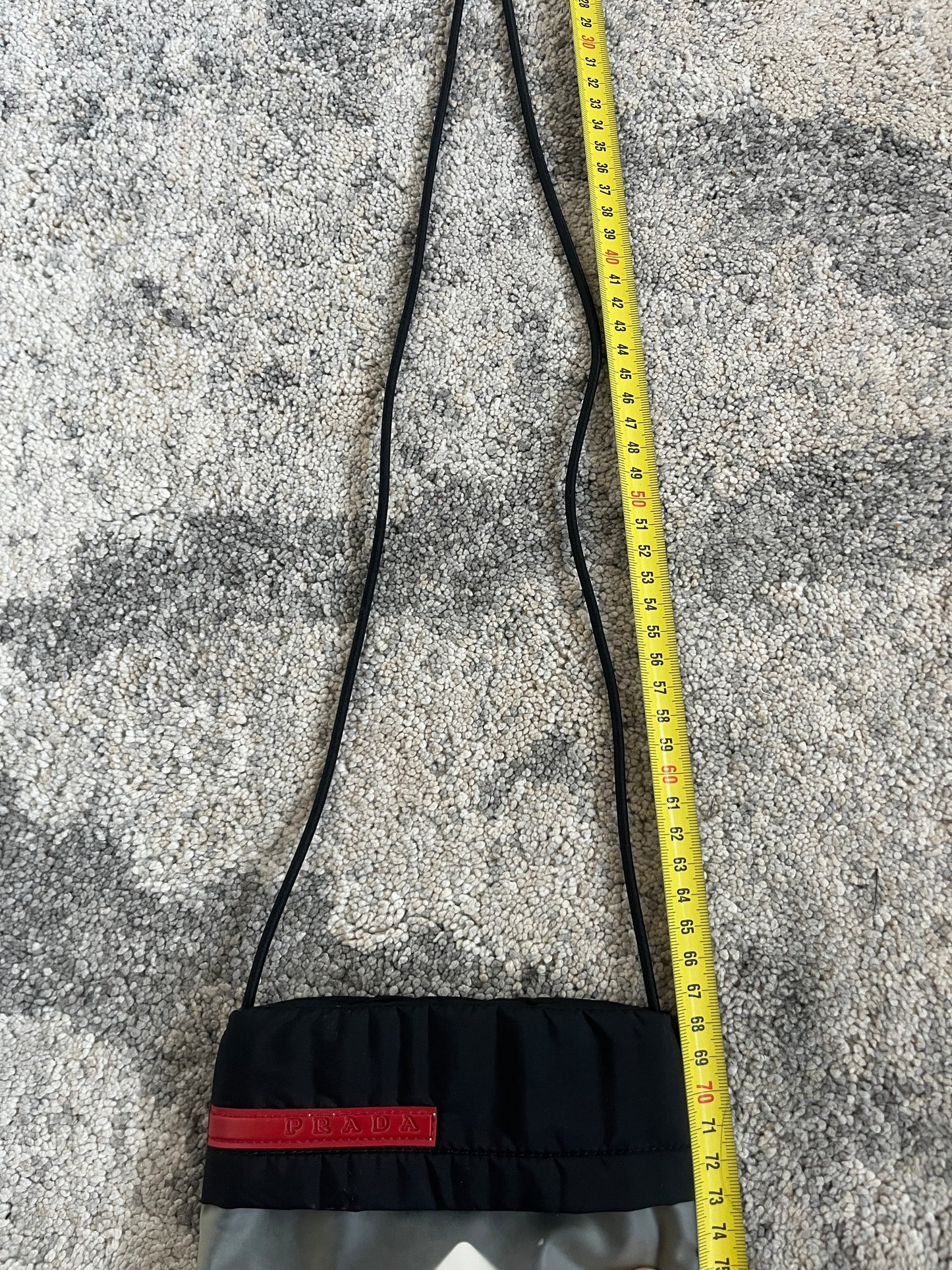 Prada SS1999 nylon & latex pouch bag