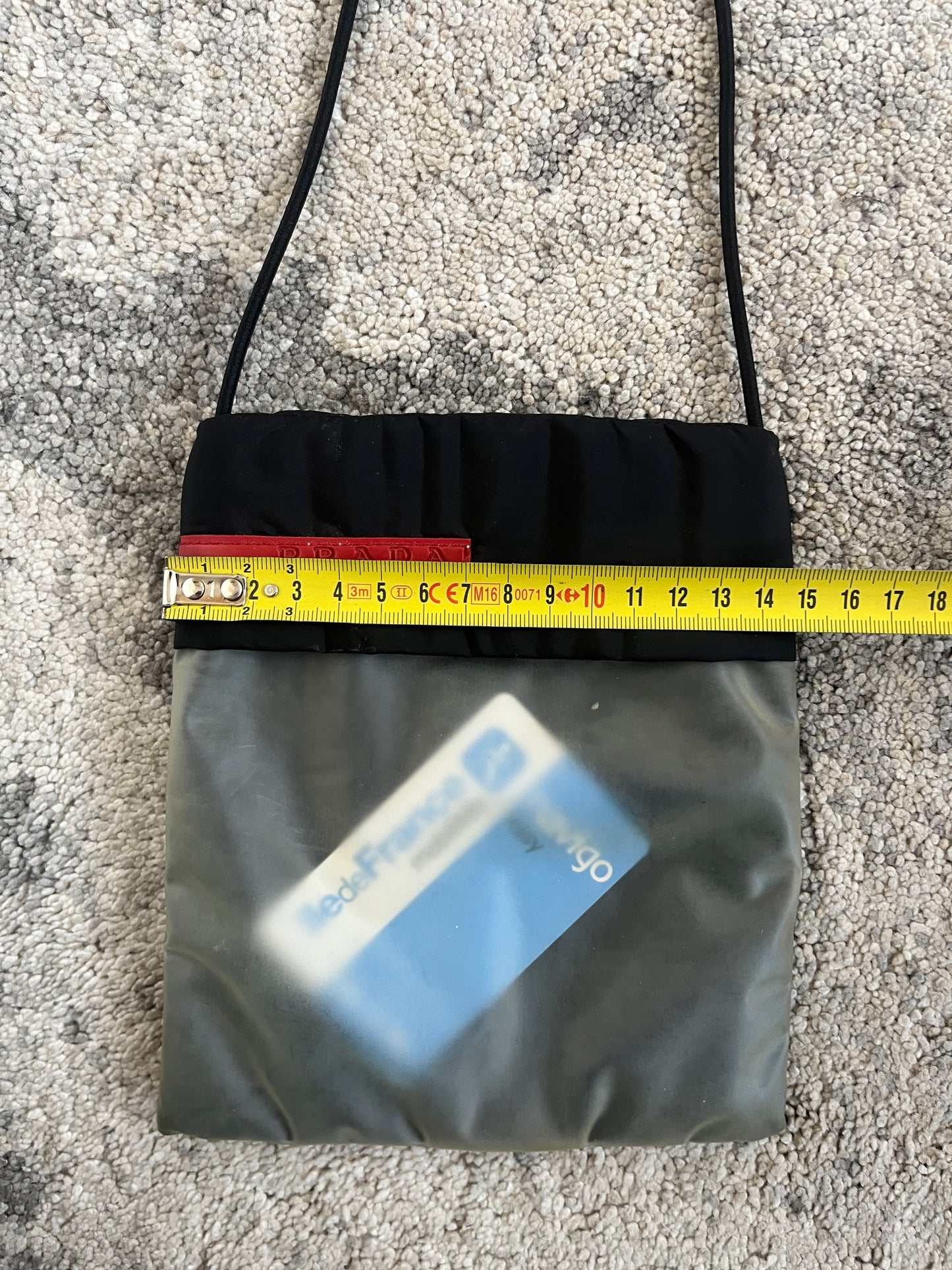 Prada SS1999 nylon & latex pouch bag